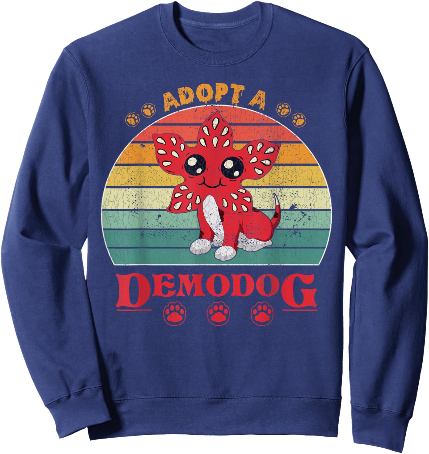 Adopt a demodog funny dog lovers Sweatshirt - Sweatshirt | Navy