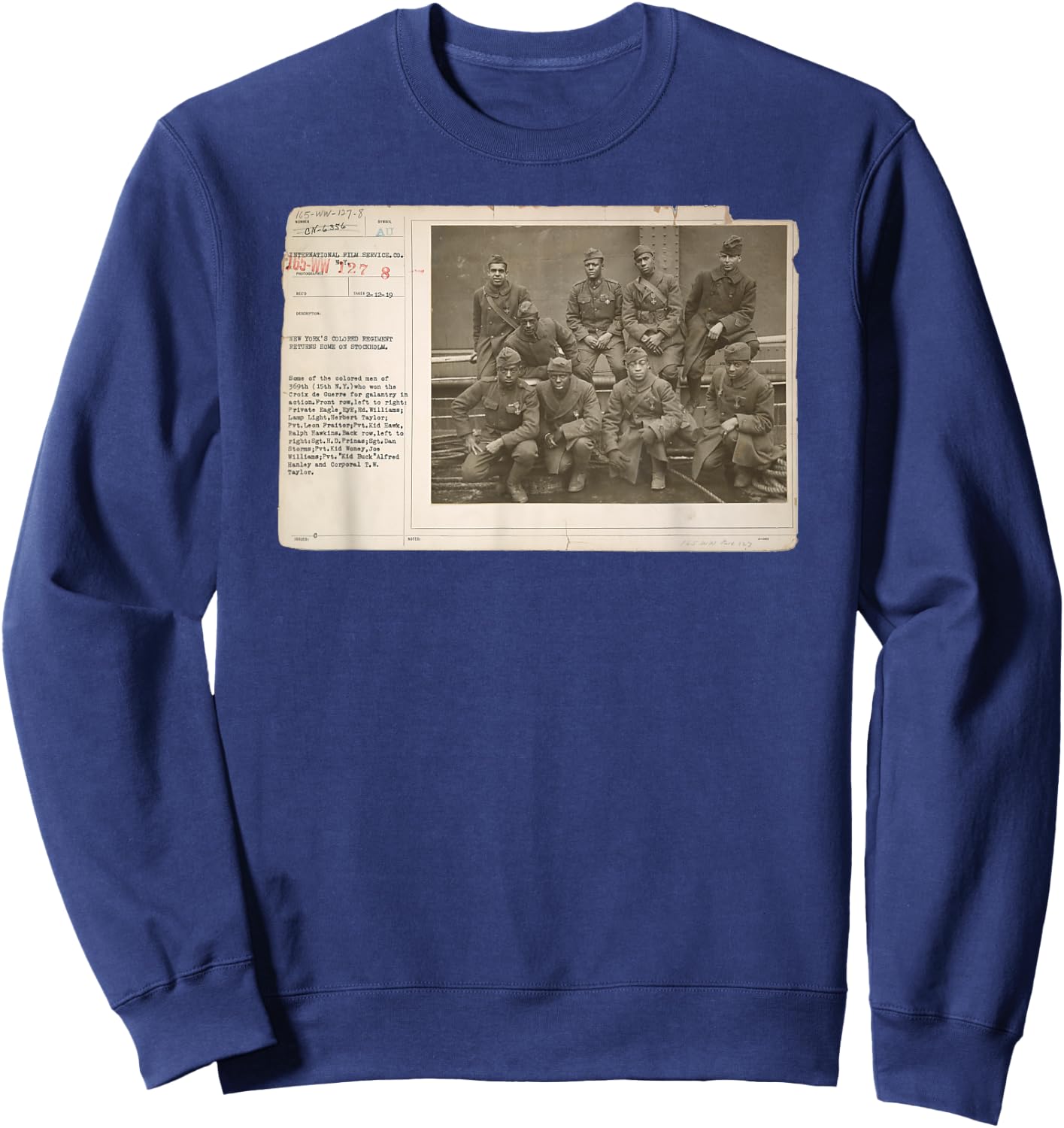 Black History Harlem Hellfighters Sweatshirt - Sweatshirt | Navy