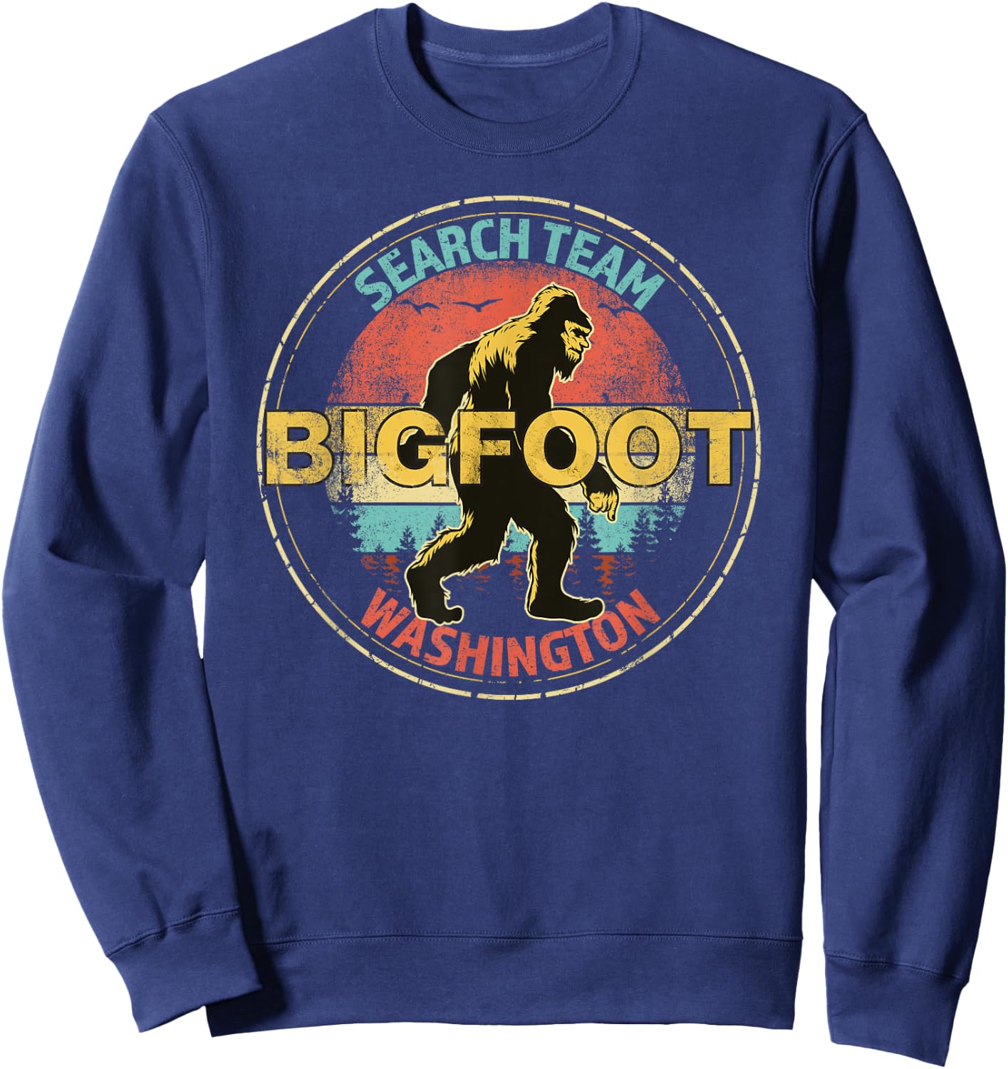 Washington Bigfoot Search Team Sasquatch Merchandise Sweatshirt - Sweatshirt | Navy