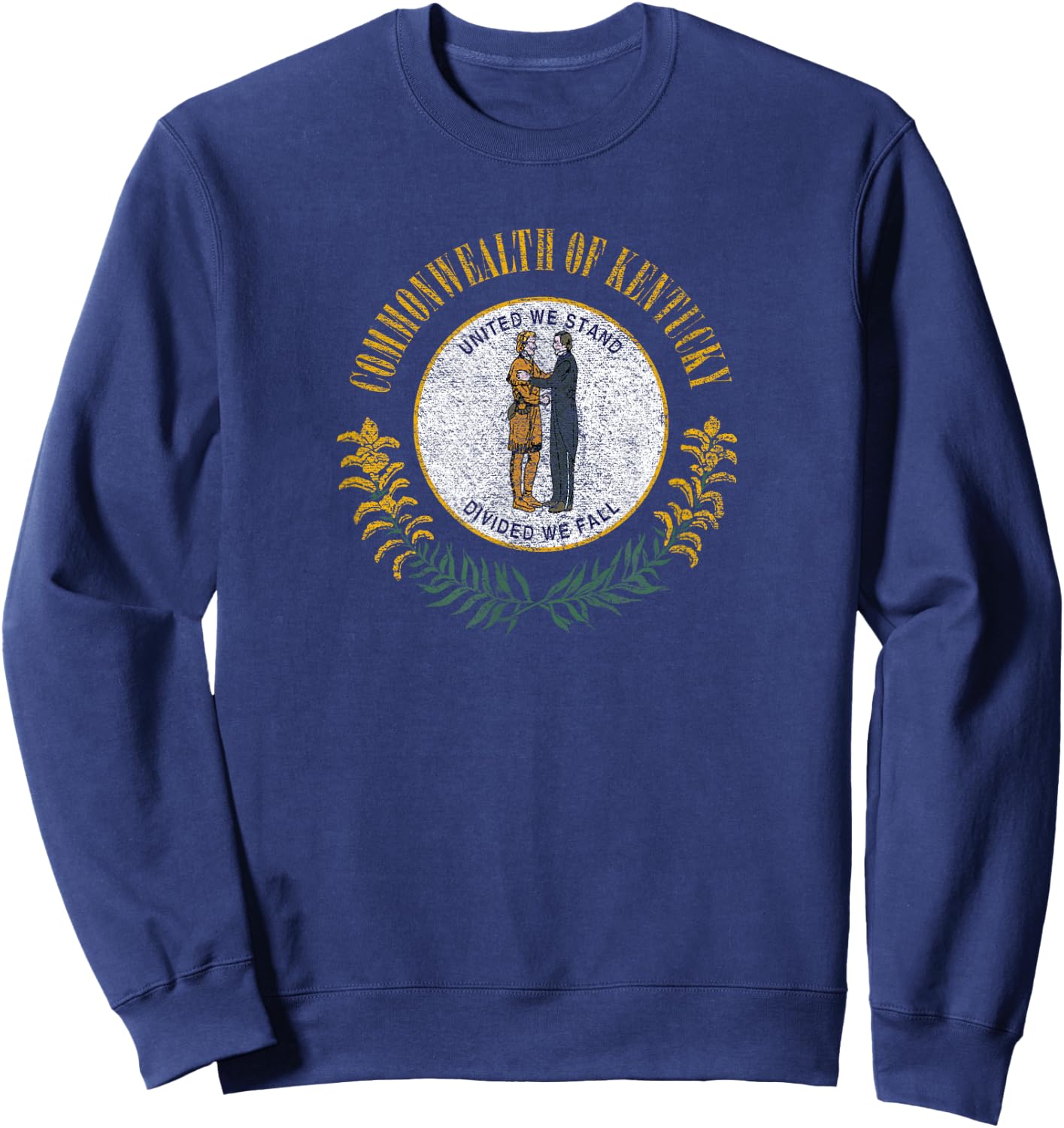 State of Kentucky Flag -- the Bluegrass State Sweatshirt - Sweatshirt | Navy
