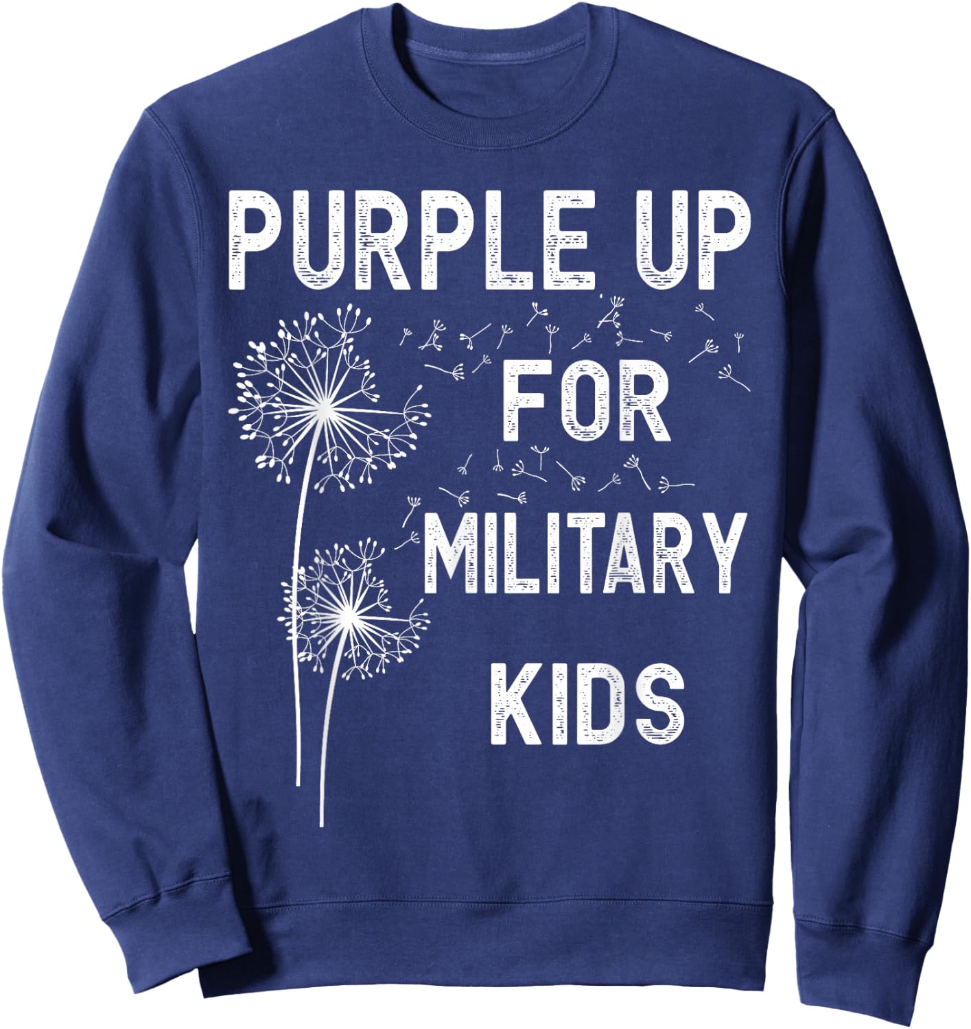 Purple Up for Military Kids - Month of The Military Child Small Sweatshirt - Sweatshirt | Navy