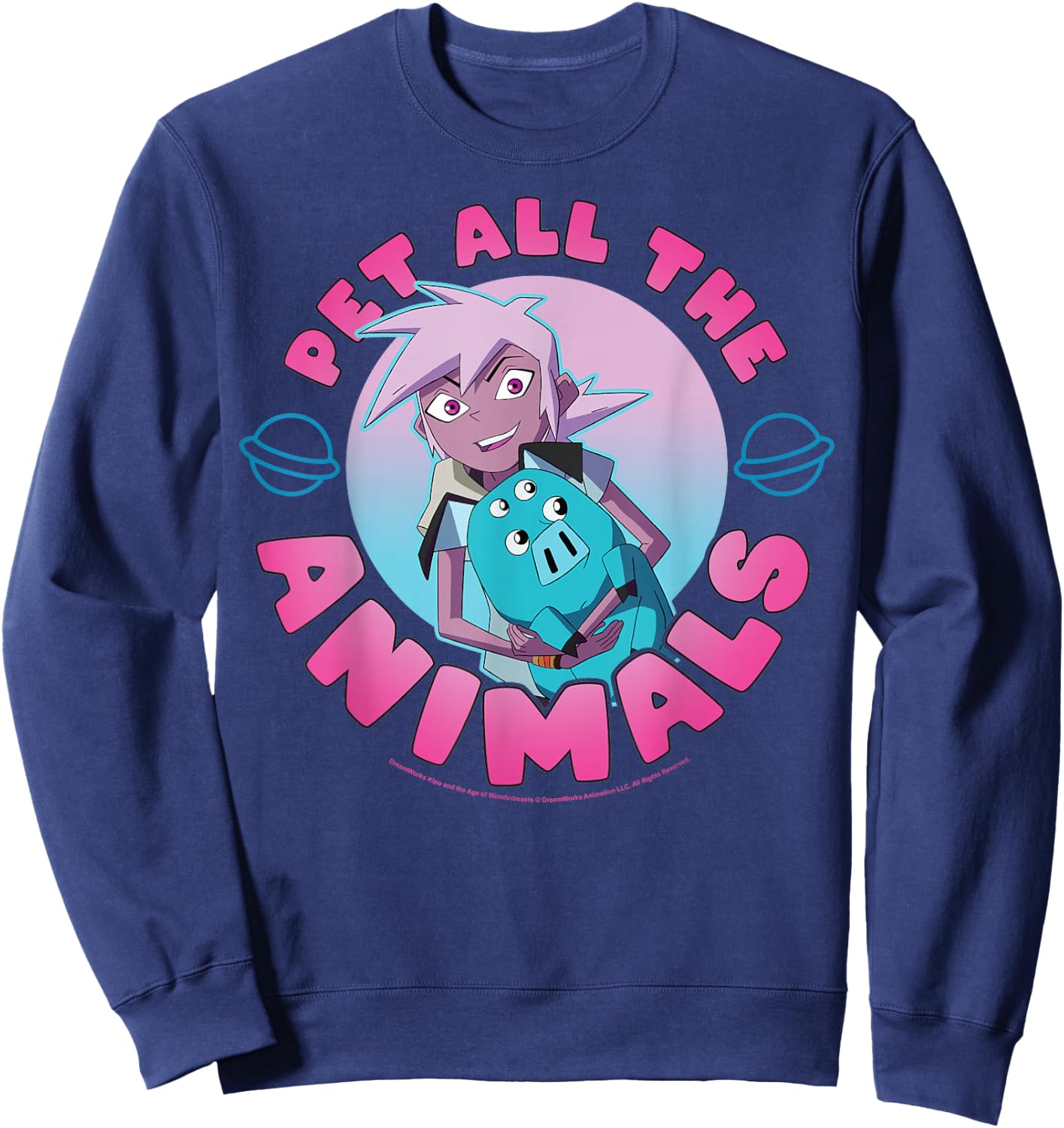 Kipo And The Age Of Wonderbeasts Pet All The Animals Sweatshirt - Sweatshirt | Navy