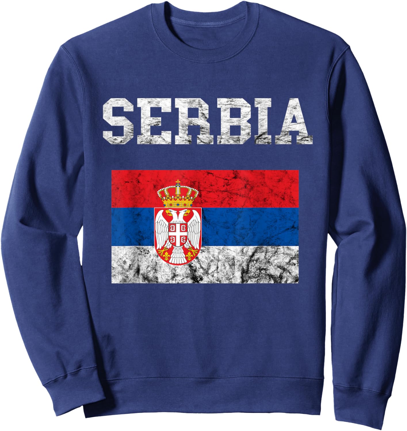 Serbia Serbian Flag Srbija Serbs Roots Serbian Pride Sweatshirt - Sweatshirt | Navy
