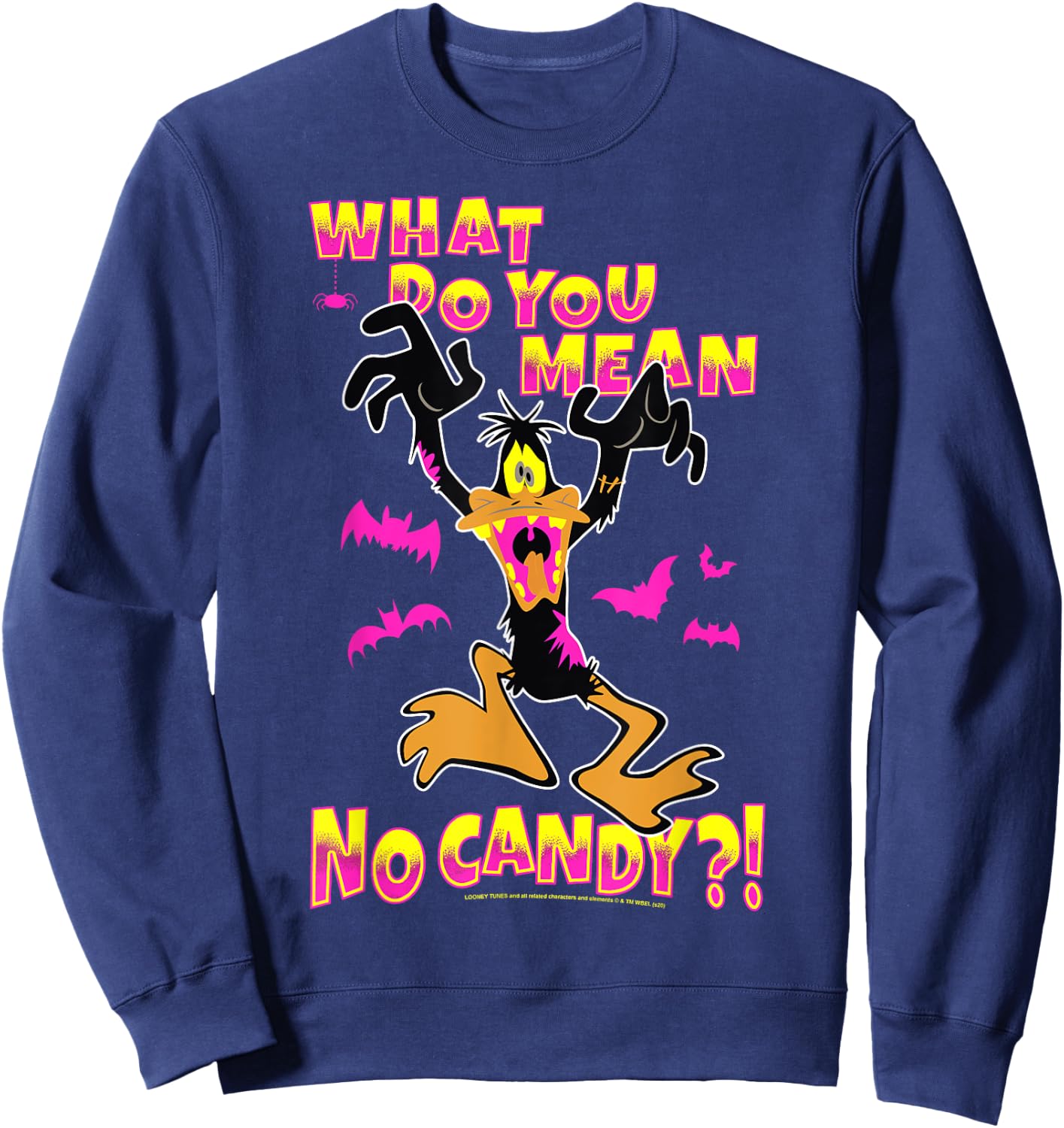 Looney Tunes Daffy No Candy Halloween Sweatshirt - Sweatshirt | Navy