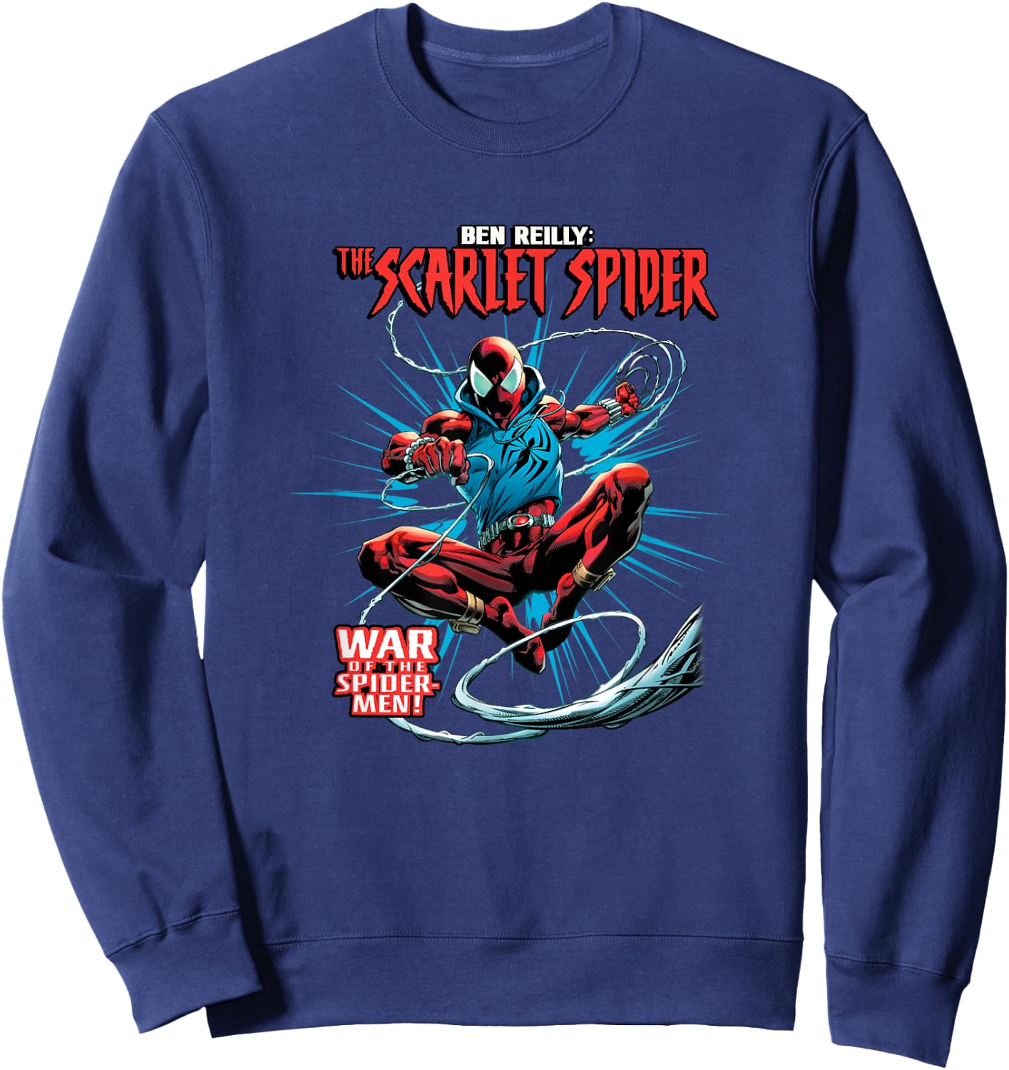 Marvel Spider-Man Ben Reilly The Scarlet Spider Epic Poster Sweatshirt - Sweatshirt | Navy