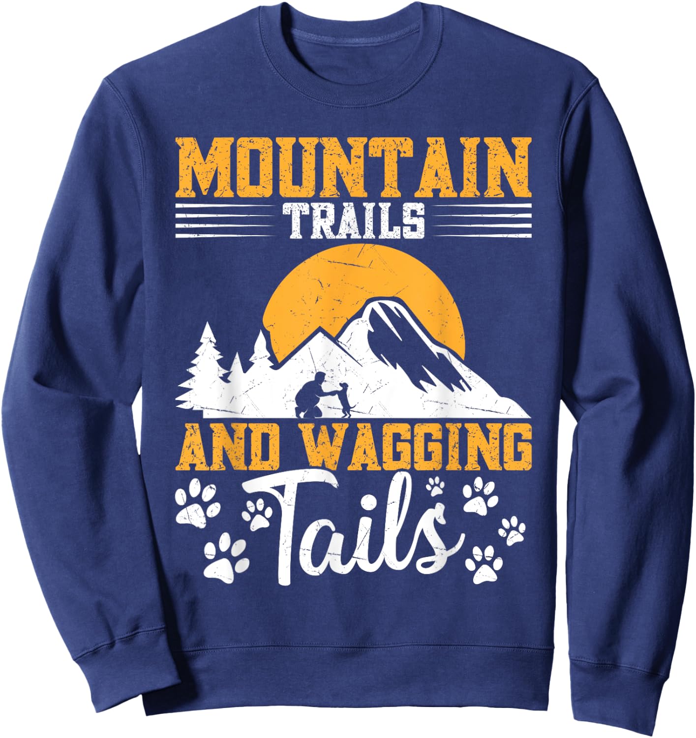 Hiking Accessories Dog Owner Mountain Climber Dog Hiker Sweatshirt - Sweatshirt | Navy