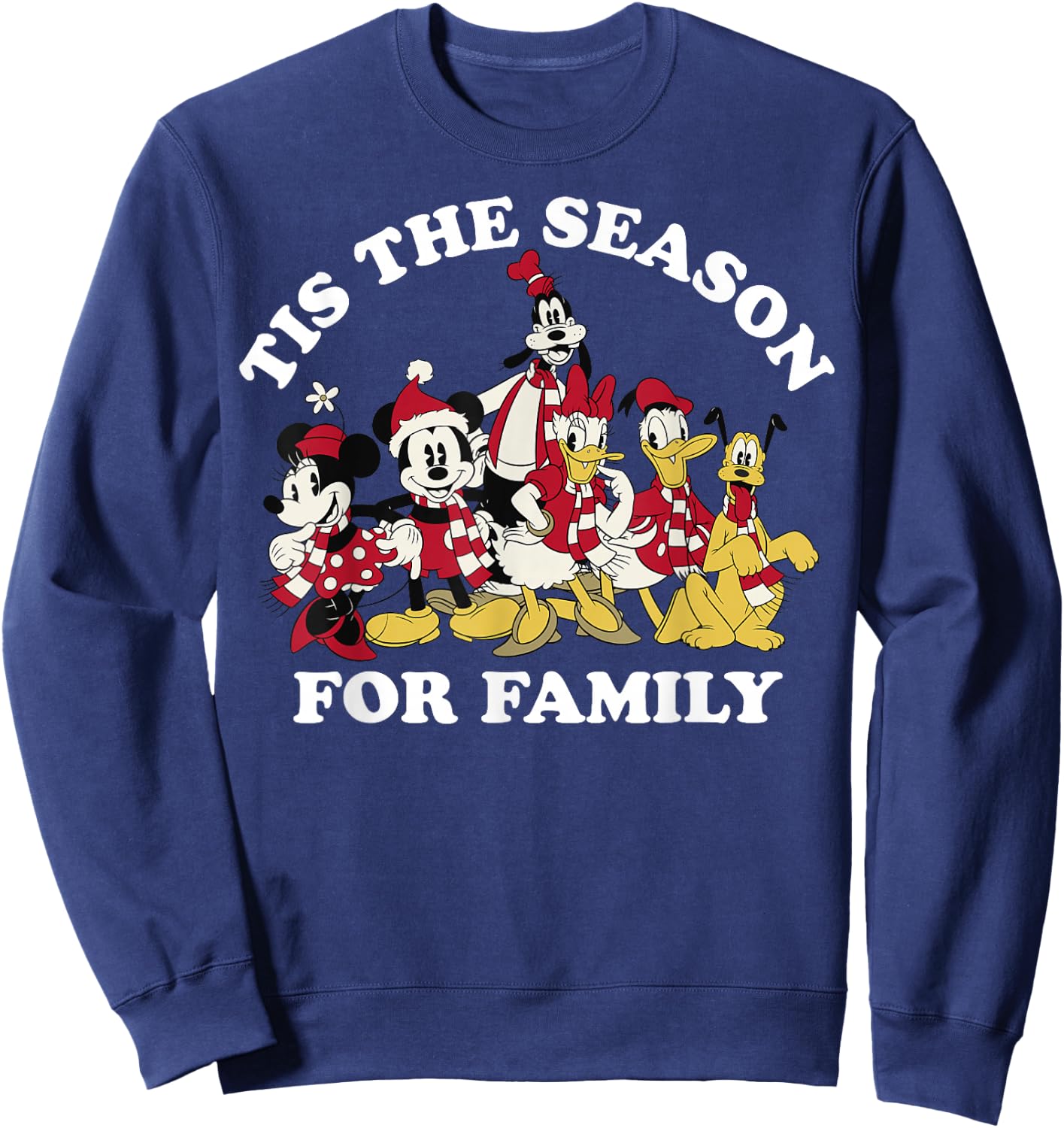 Disney Mickey and Friends Christmas Season for Family Sweatshirt - Sweatshirt | Navy
