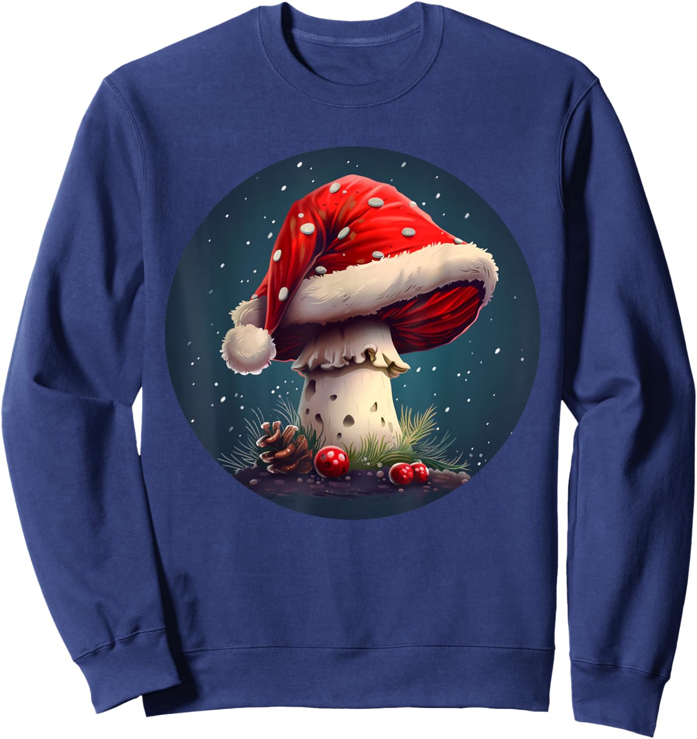 Awesome Christmas Mushroom for Boys and Girls Sweatshirt - Sweatshirt | Navy