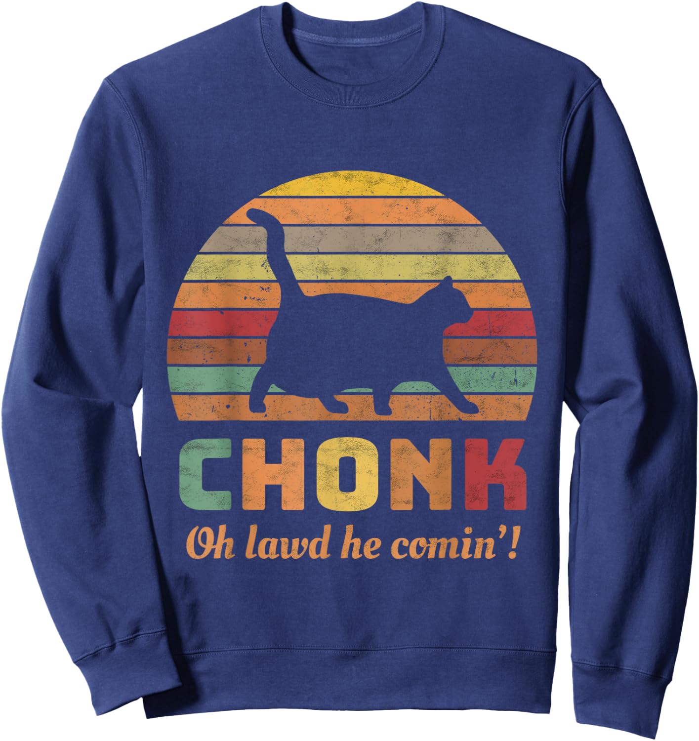 Chonk Scale Cat Meme Chonk Cat Women Sweatshirt - Sweatshirt | Navy