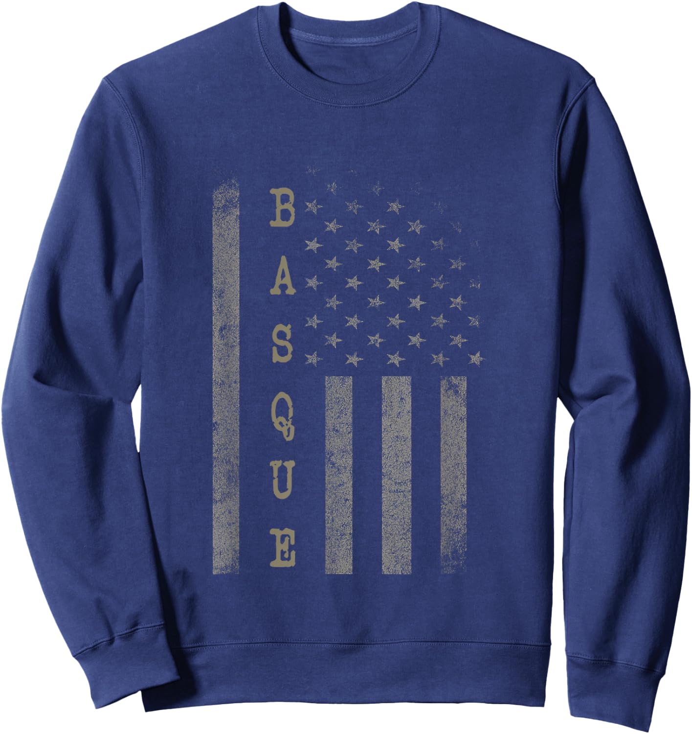 Vintage American Flag Basque pride Sweatshirt - Sweatshirt | Navy