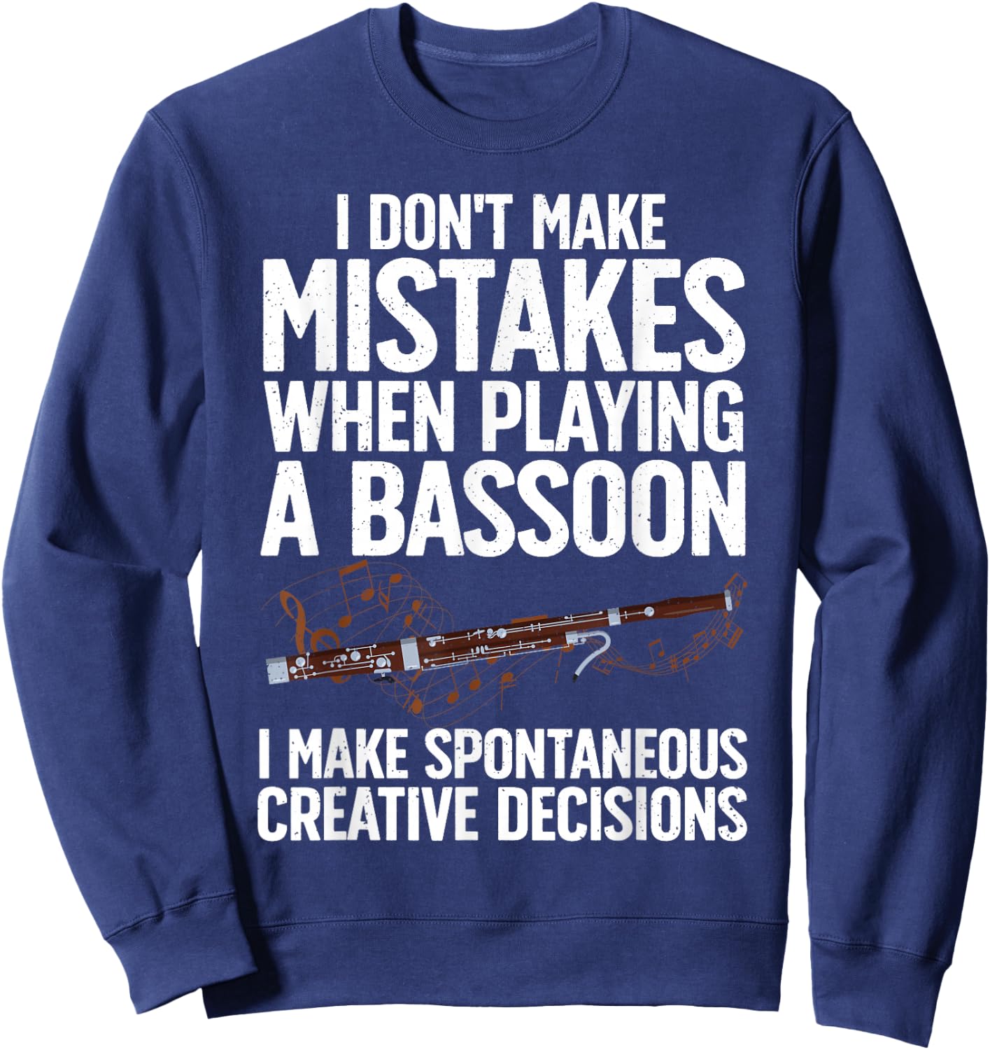 Cool Bassoon Art Women Bassoonist Bassoon Player Sweatshirt - Sweatshirt | Navy