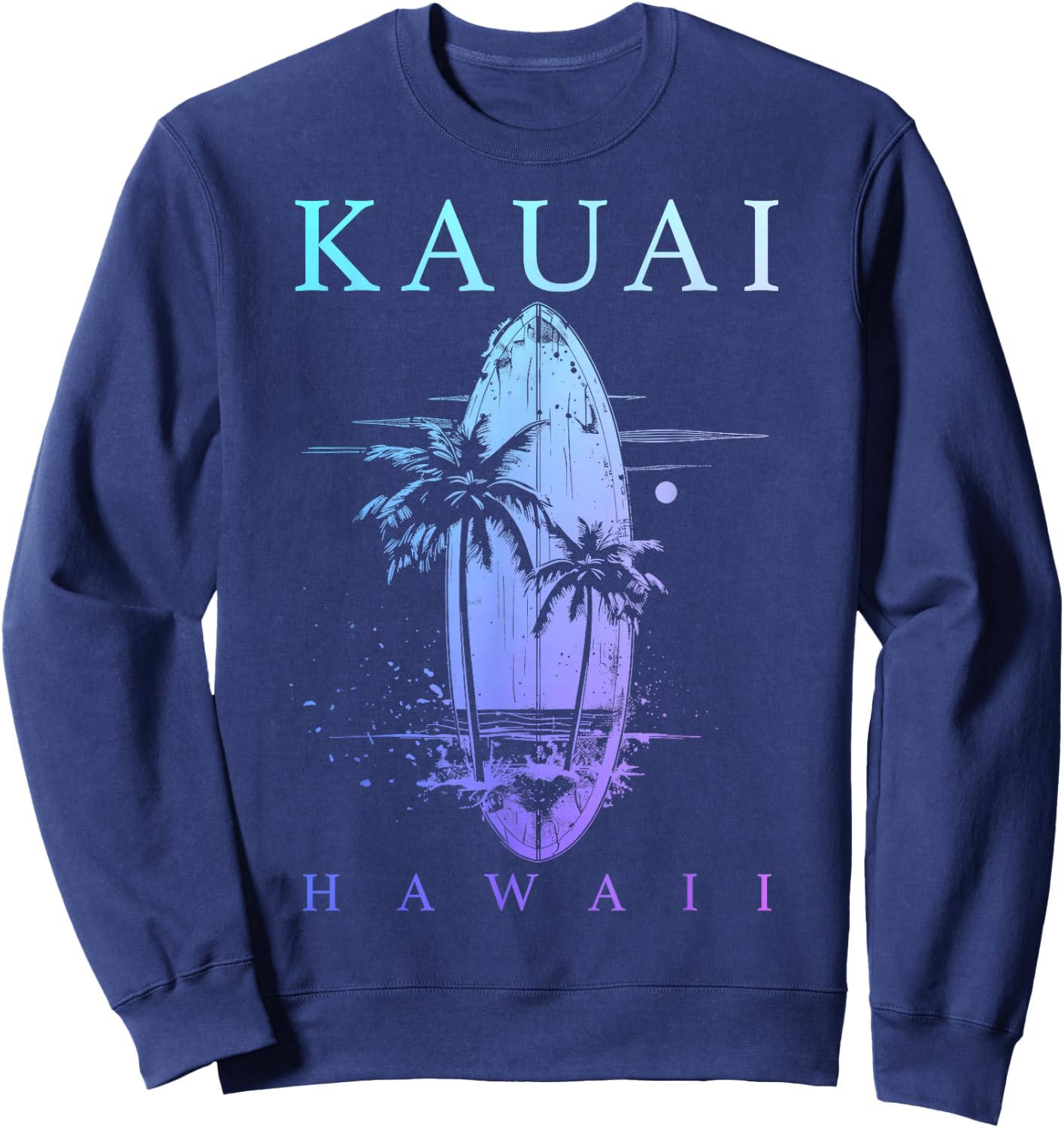 Kaui Hawaii Surf Hawaii Vintage Surfer Sweatshirt - Sweatshirt | Navy