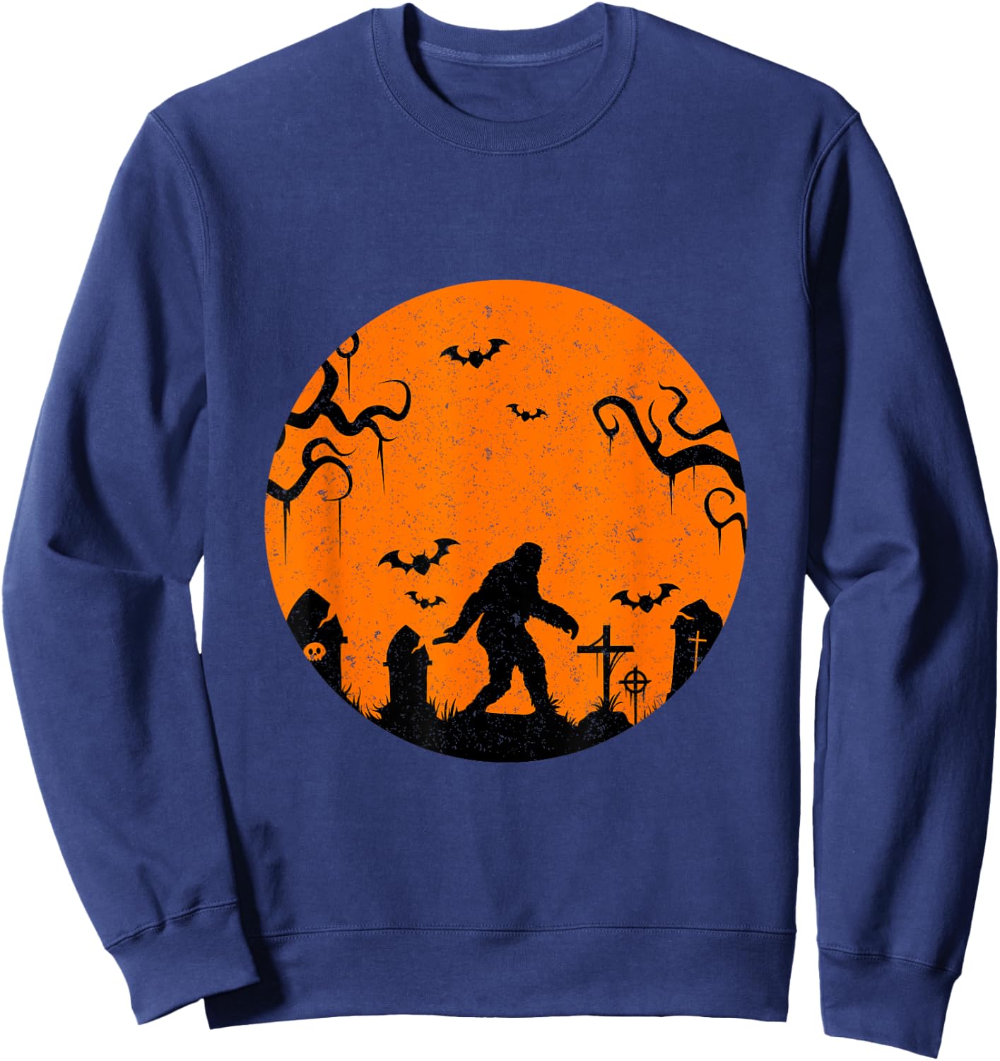 Halloween Bigfoot Sweet or Sour Monster Horror Gift Sweatshirt - Sweatshirt | Navy