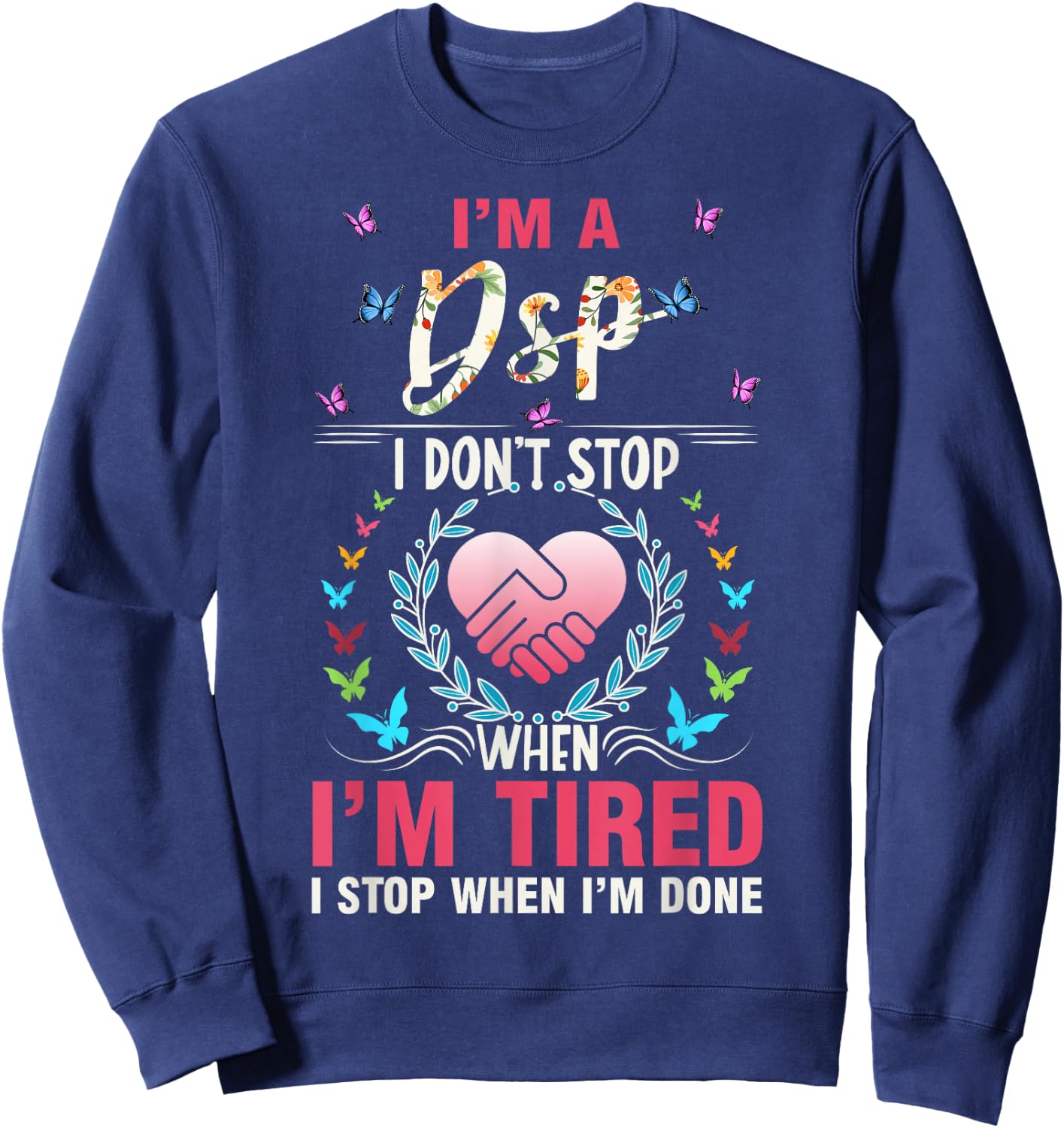 DSP Direct support Professional DSP , Small, Black Sweatshirt - Sweatshirt | Navy
