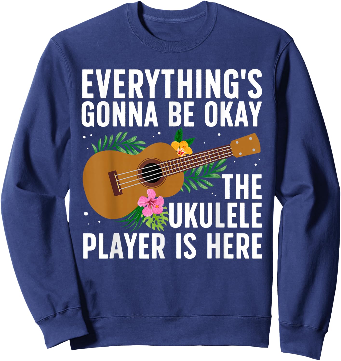 Cool Ukulele Player Design Women Uke Ukulele Lover Sweatshirt - Sweatshirt | Navy