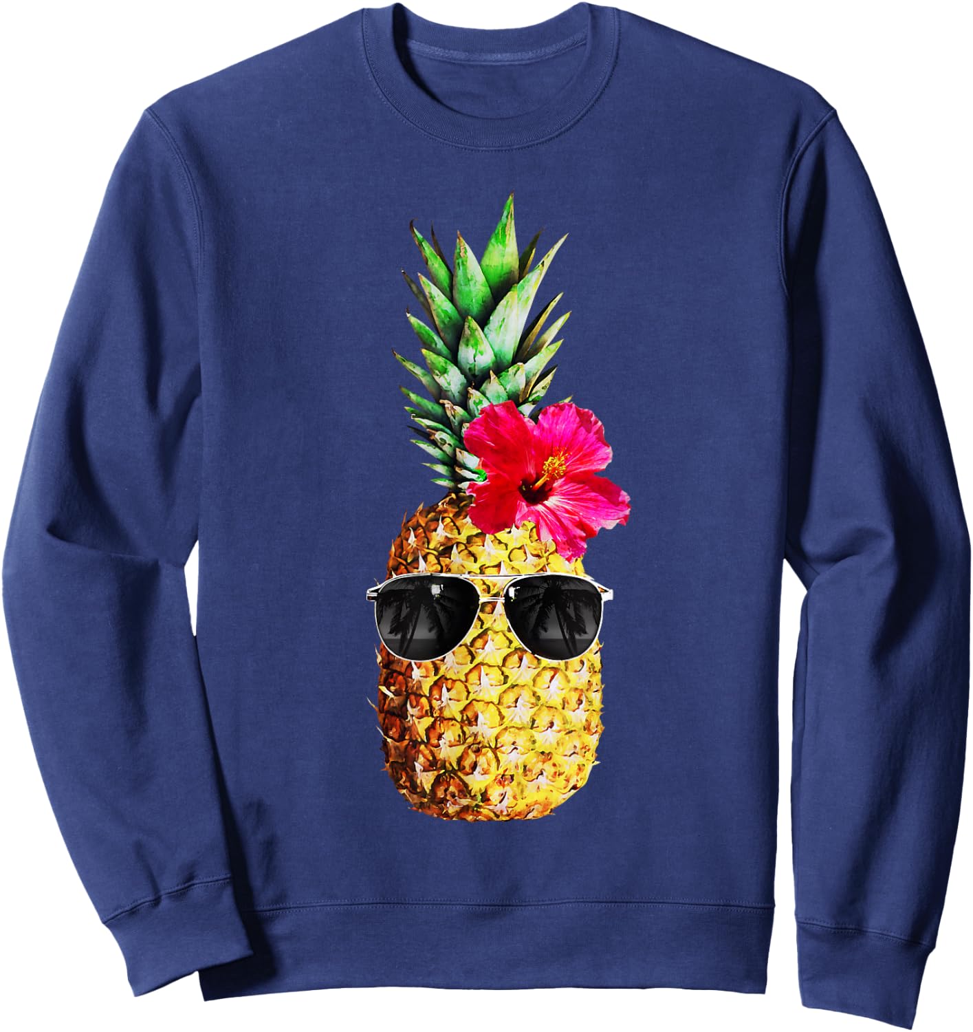 Summer Pineapple Graphic Teen Hawaiian Cute Funny Sweatshirt - Sweatshirt | Navy