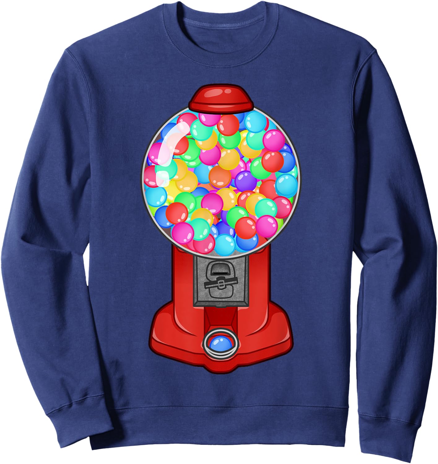 Funny Gumball Machine Halloween Gum Dispenser Easy Costume Sweatshirt - Sweatshirt | Navy