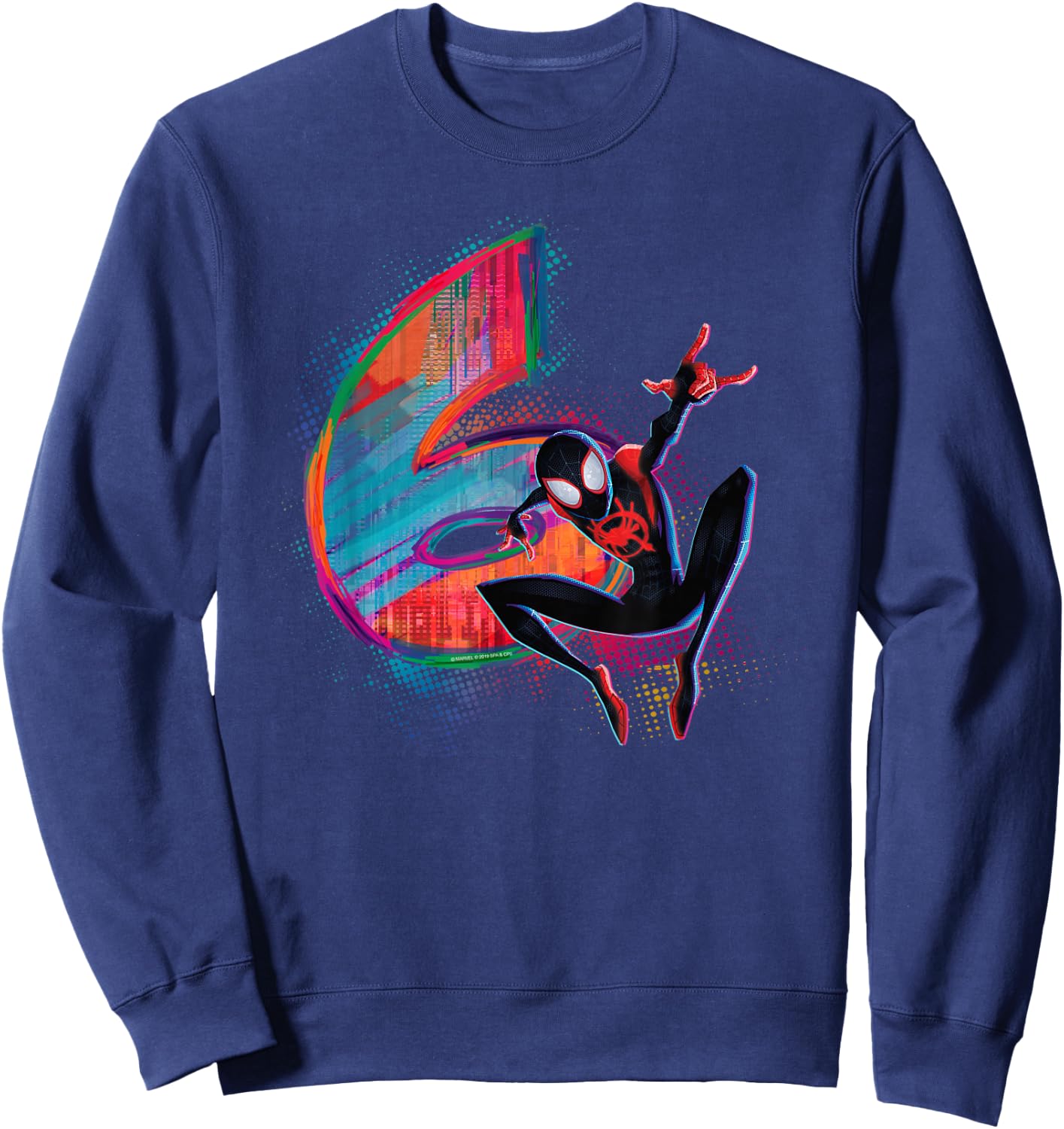 Marvel Spider-Man Miles Morales 6th Birthday Graphic Small Sweatshirt - Sweatshirt | Navy