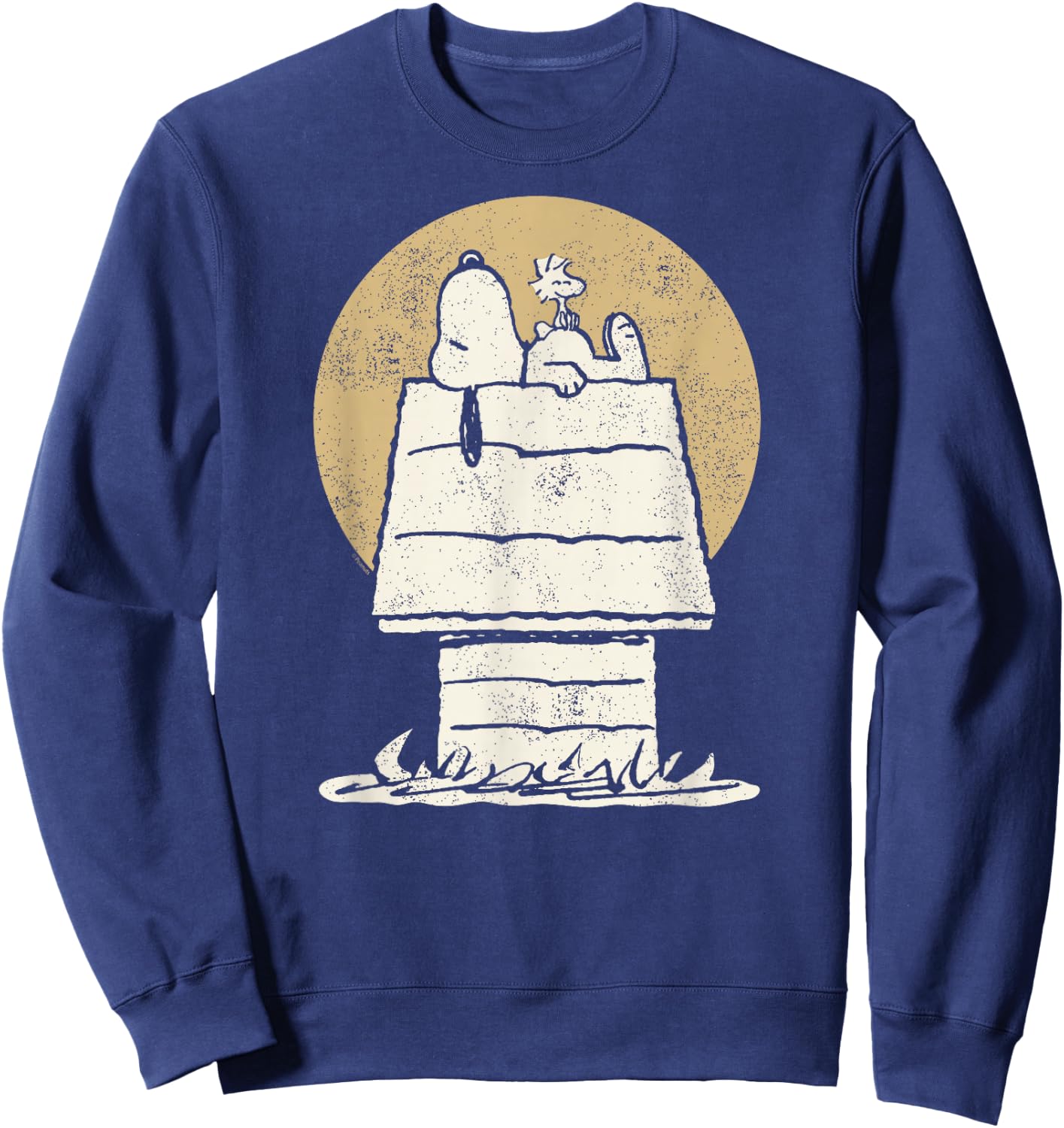 Peanuts - Snoopy Woodstock Doghouse Sweatshirt - Sweatshirt | Navy