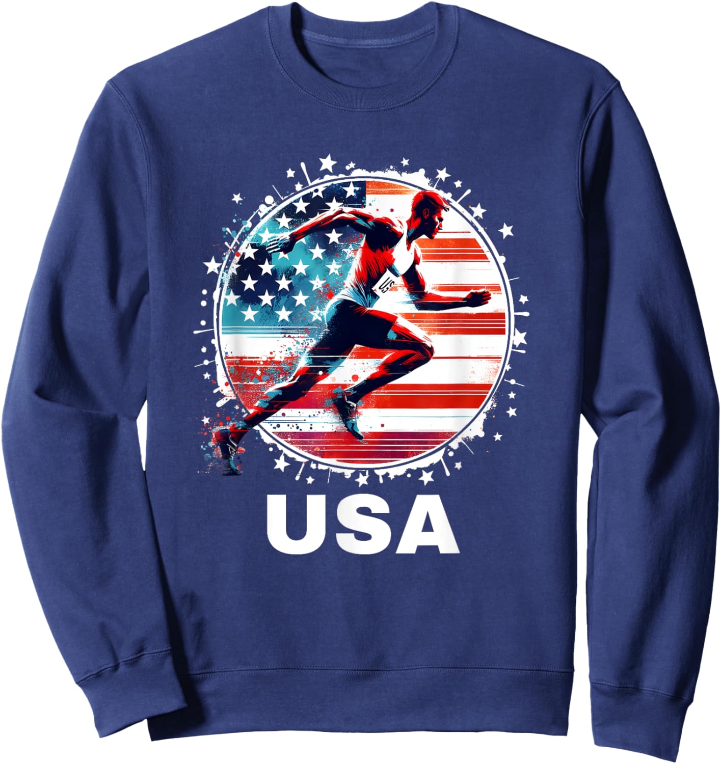 Track and Field USA Team Men Women Kids Running Apparel USA Sweatshirt - Sweatshirt | Navy