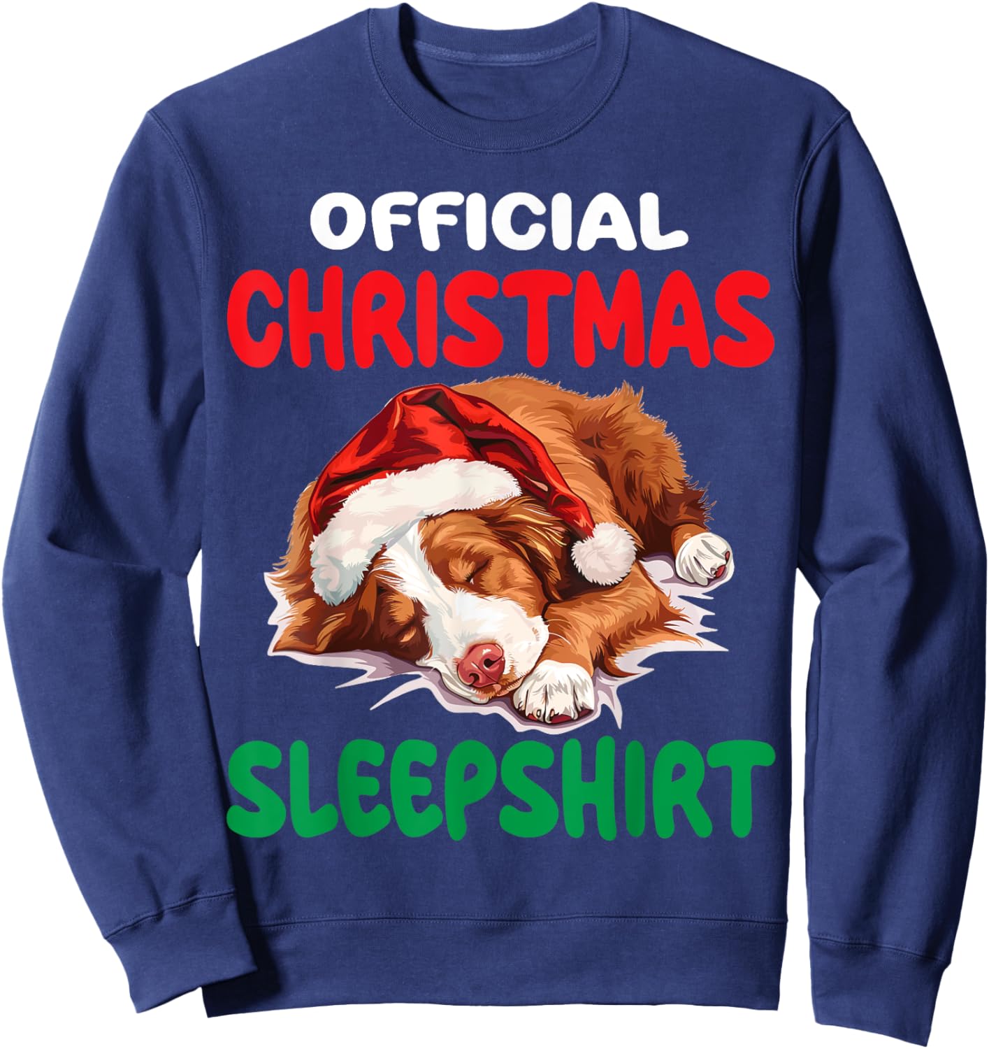 Cute Nova Scotia Duck Tolling Retriever Dog Official Women Kids Sweatshirt - Sweatshirt | Navy
