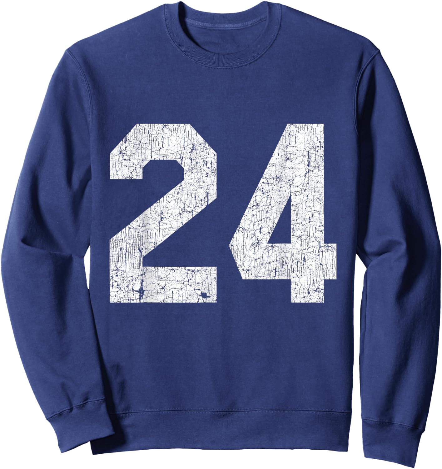 #24 Jersey Uniform Varsity Sports Number, 24th Birthday Sweatshirt - Sweatshirt | Navy
