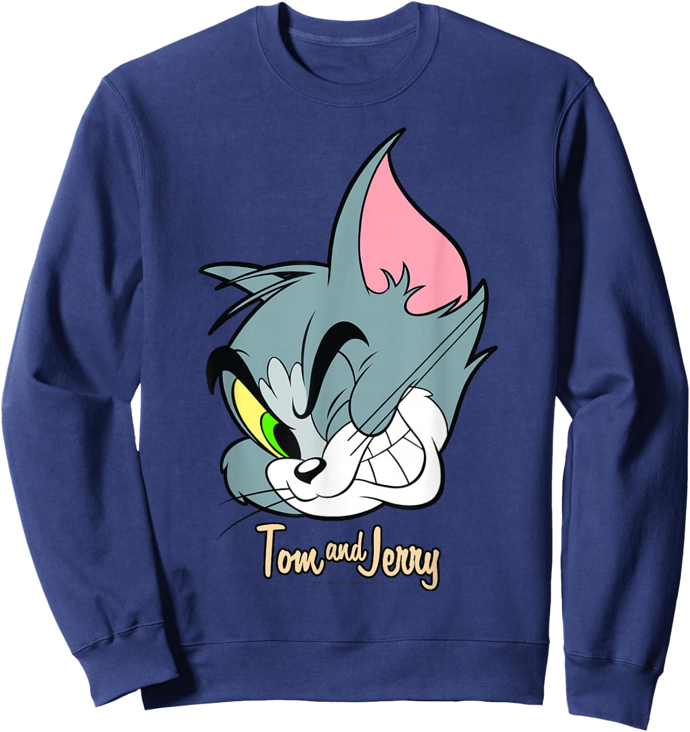 Tom and Jerry Tom Cat Big Face Sweatshirt - Sweatshirt | Navy