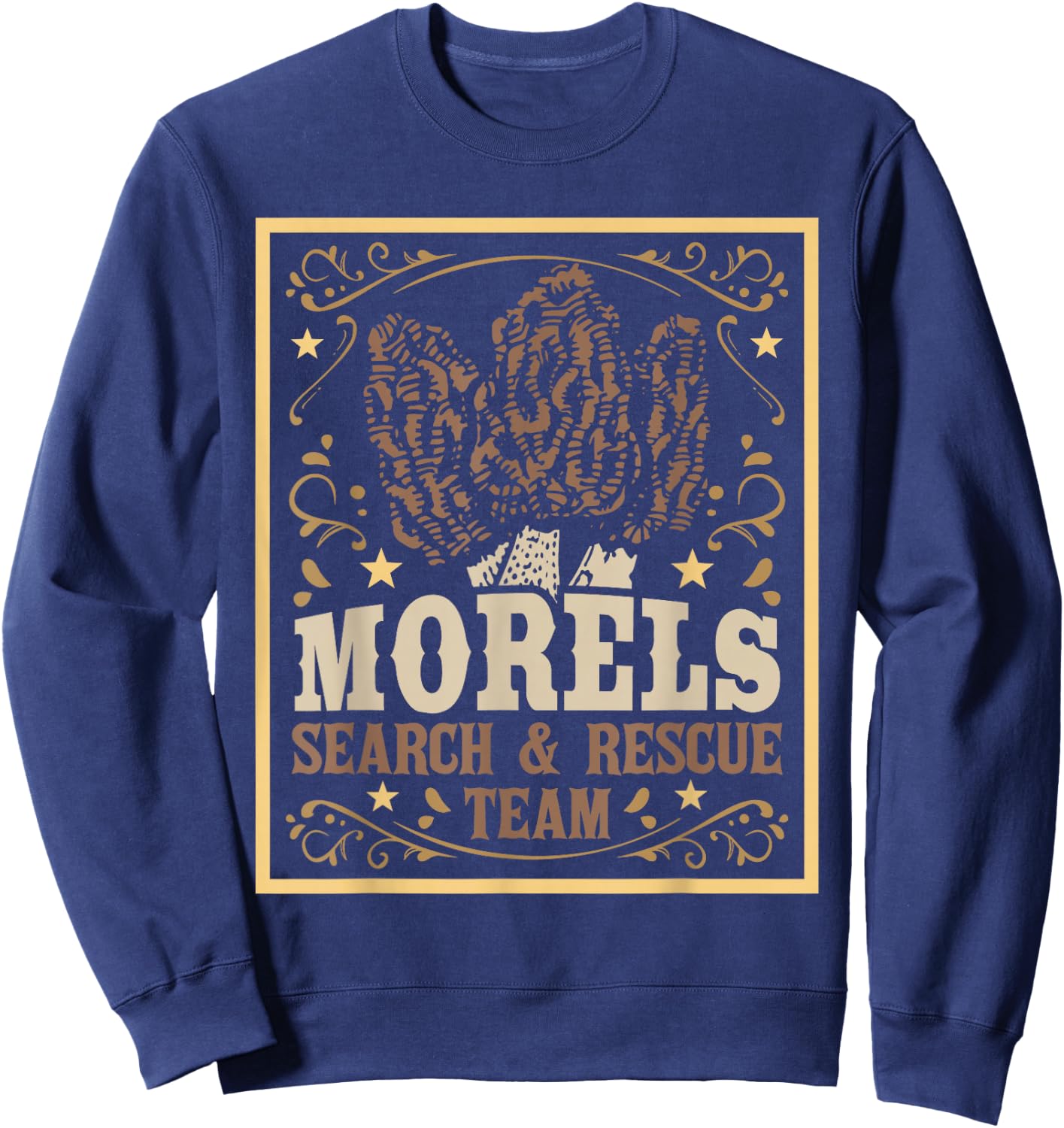 Morel Search Rescue Team - Mushroom Hunting Mushroom Hunter Sweatshirt - Sweatshirt | Navy