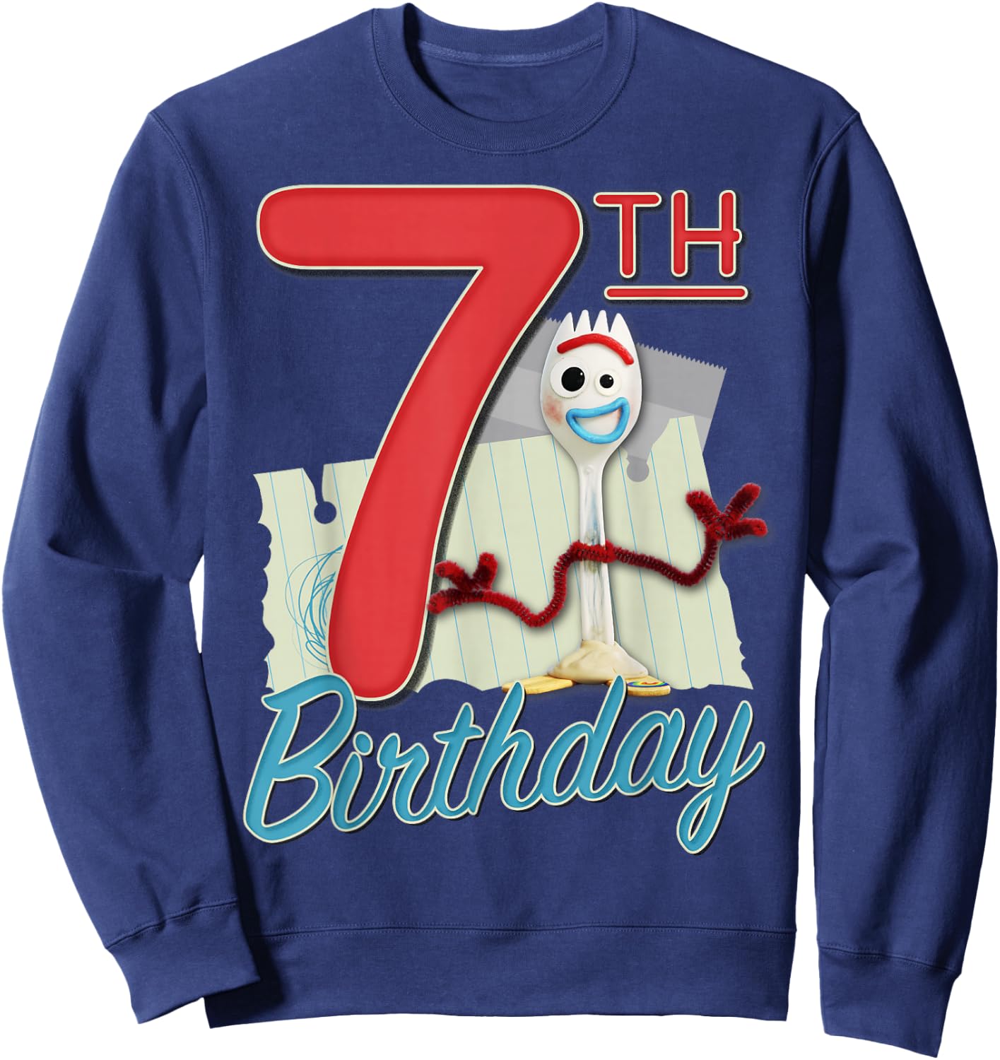 Disney Pixar Toy Story 4 Forky 7th Birthday Sweatshirt - Sweatshirt | Navy