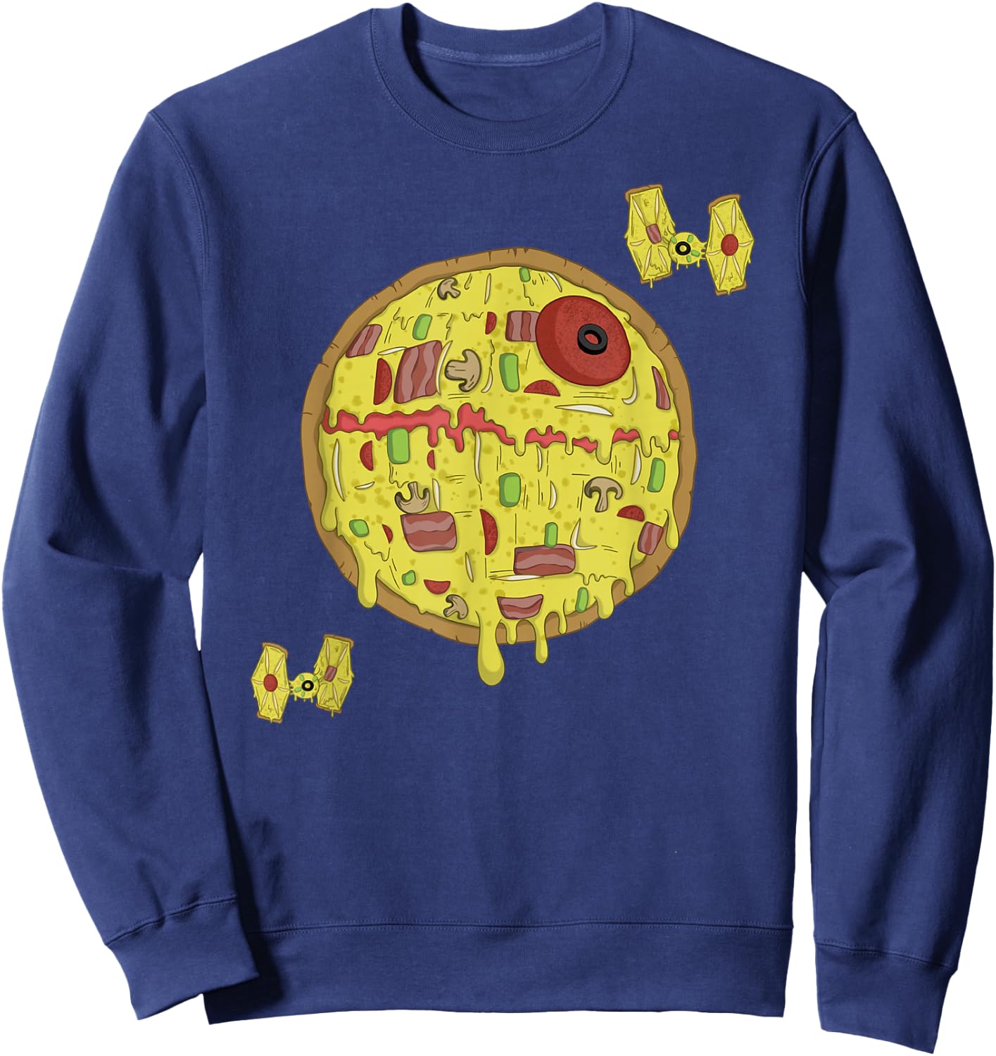 Star Wars Death Star Pizza Sweatshirt - Sweatshirt | Navy