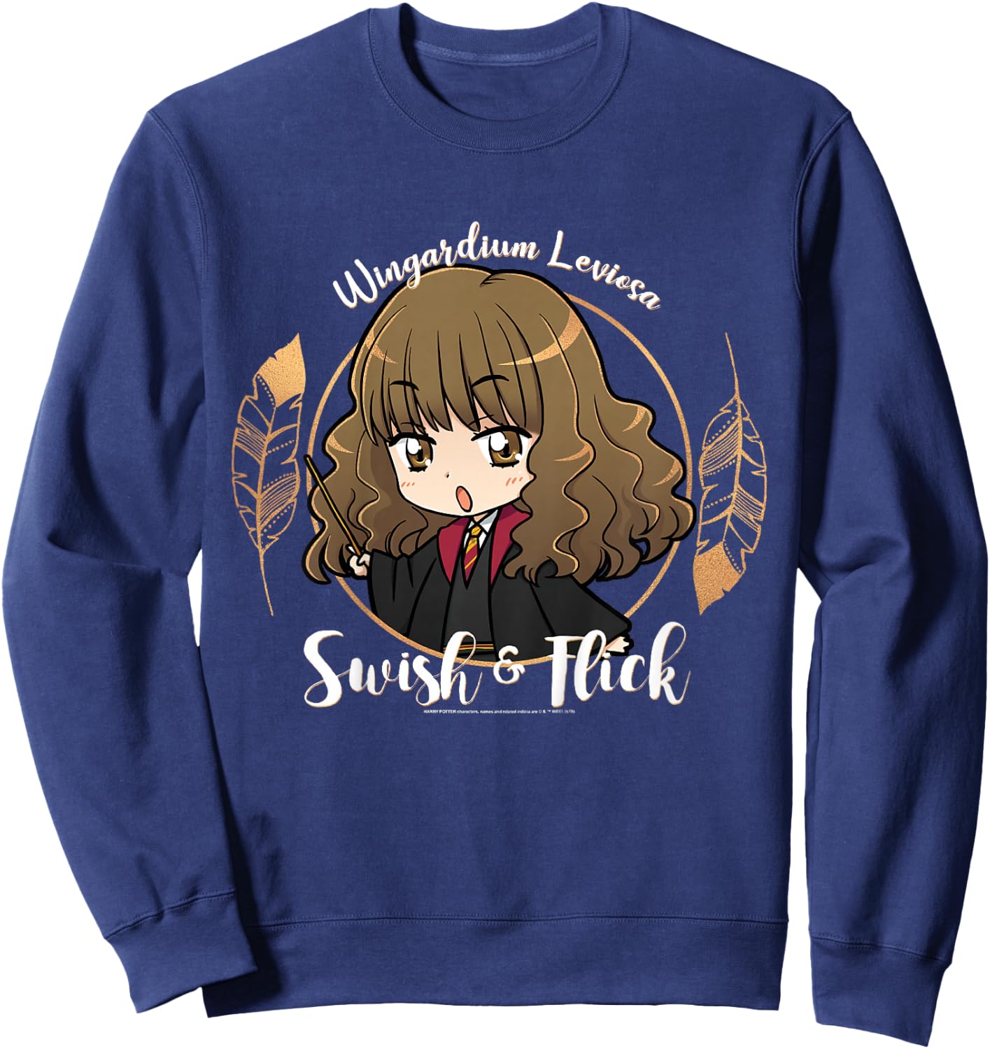 Kids Harry Potter Hermione Granger Swish and Flick Anime Portrait Sweatshirt - Sweatshirt | Navy