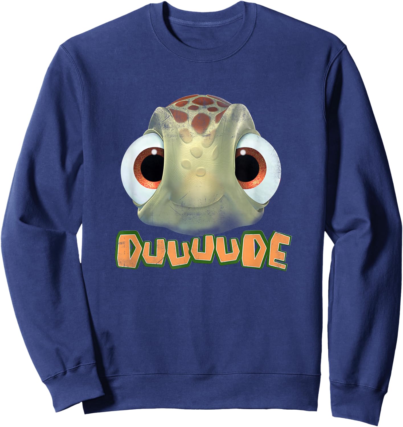 Disney Pixar Finding Nemo Duuuude Squirt Big Head Portrait Sweatshirt - Sweatshirt | Navy