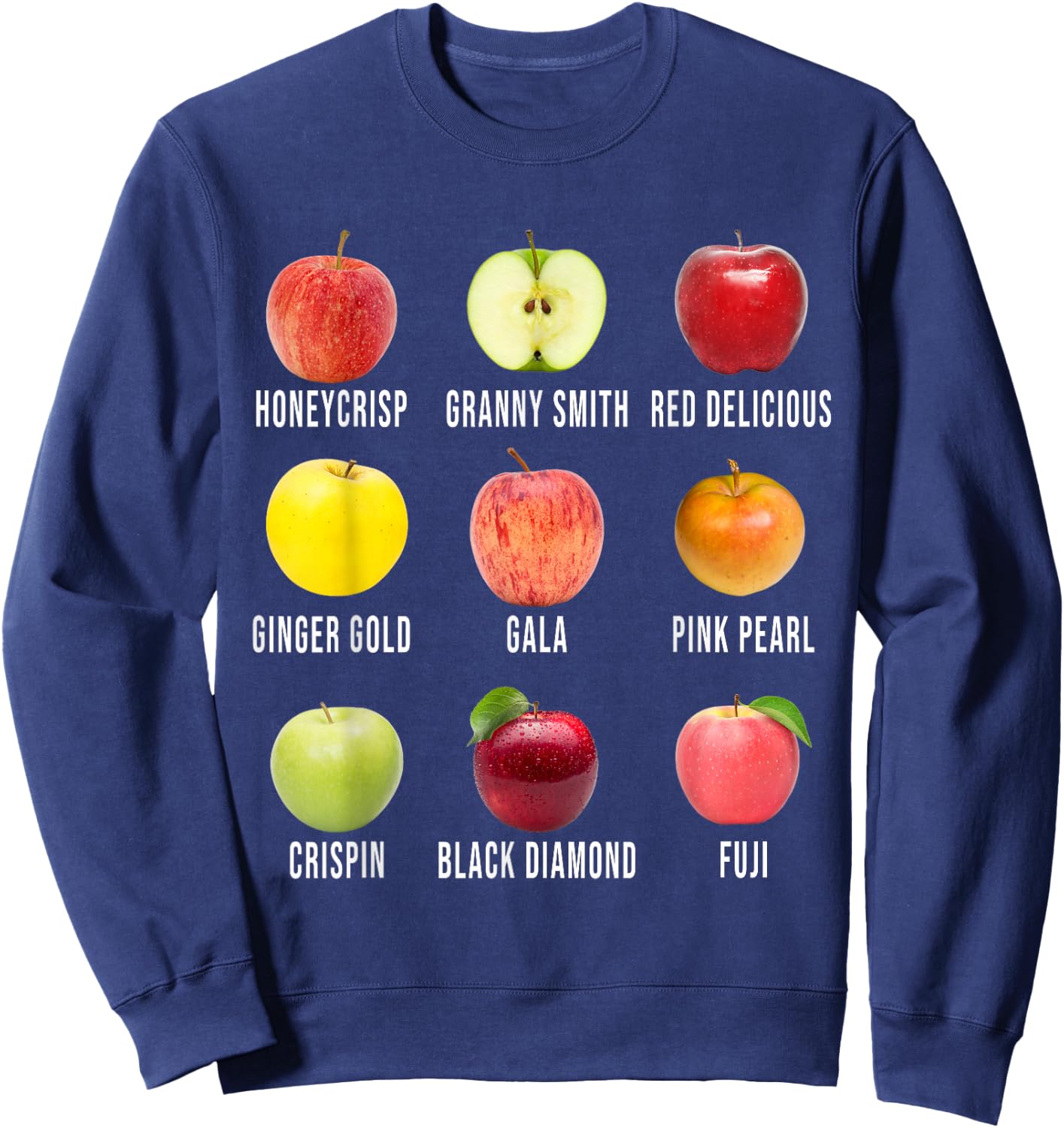 Fall Apple Picking Apple Orchard Boho Farm Fesh Sweatshirt - Sweatshirt | Navy