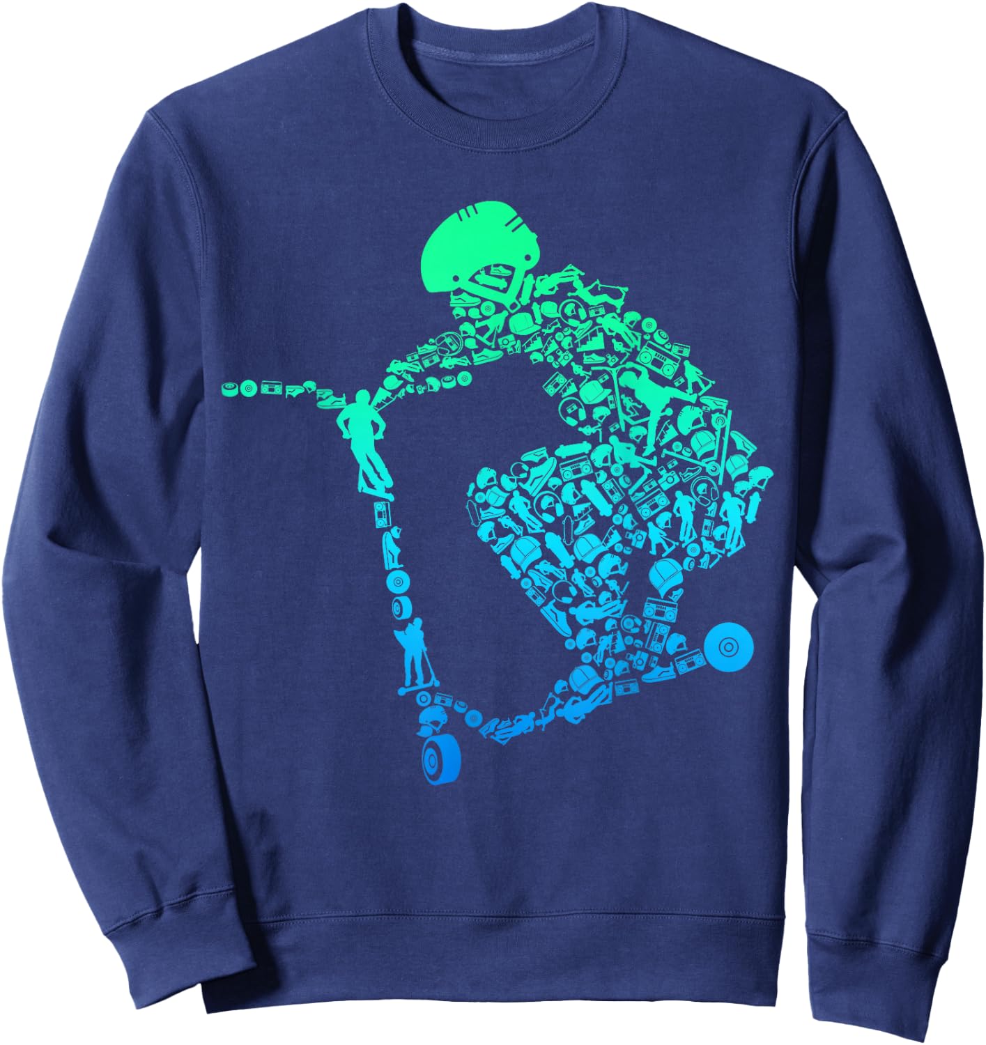 Scooter Stunt Gift Boys Kids Youth Sweatshirt - Sweatshirt | Navy