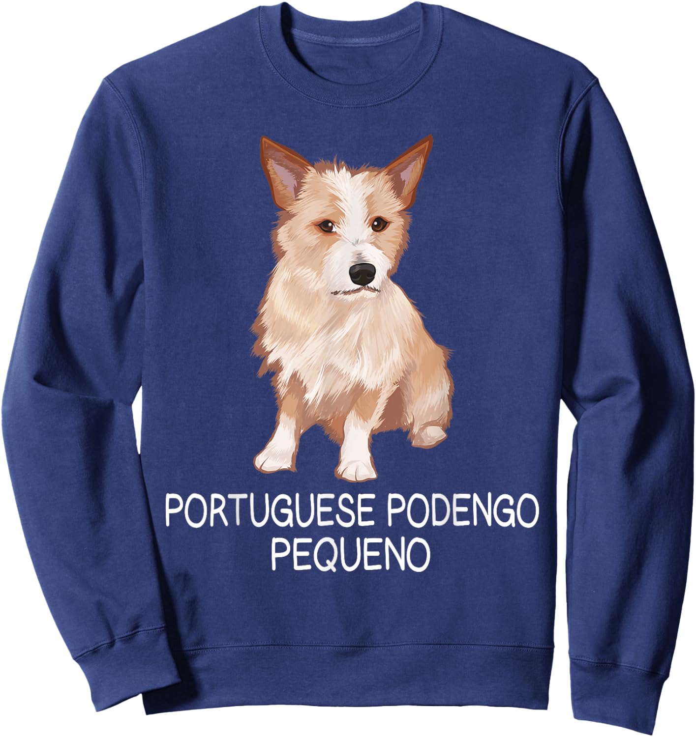 Portuguese Podengo Pequeno Crazy Dog Lover Men Women Sweatshirt - Sweatshirt | Navy