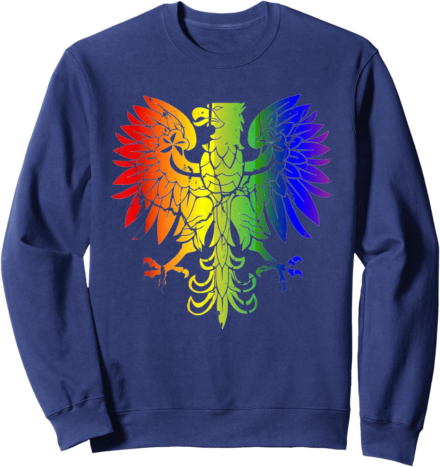 Country of Poland Gay Pride Eagle Polish Gay Pride Eagle Sweatshirt - Sweatshirt | Navy