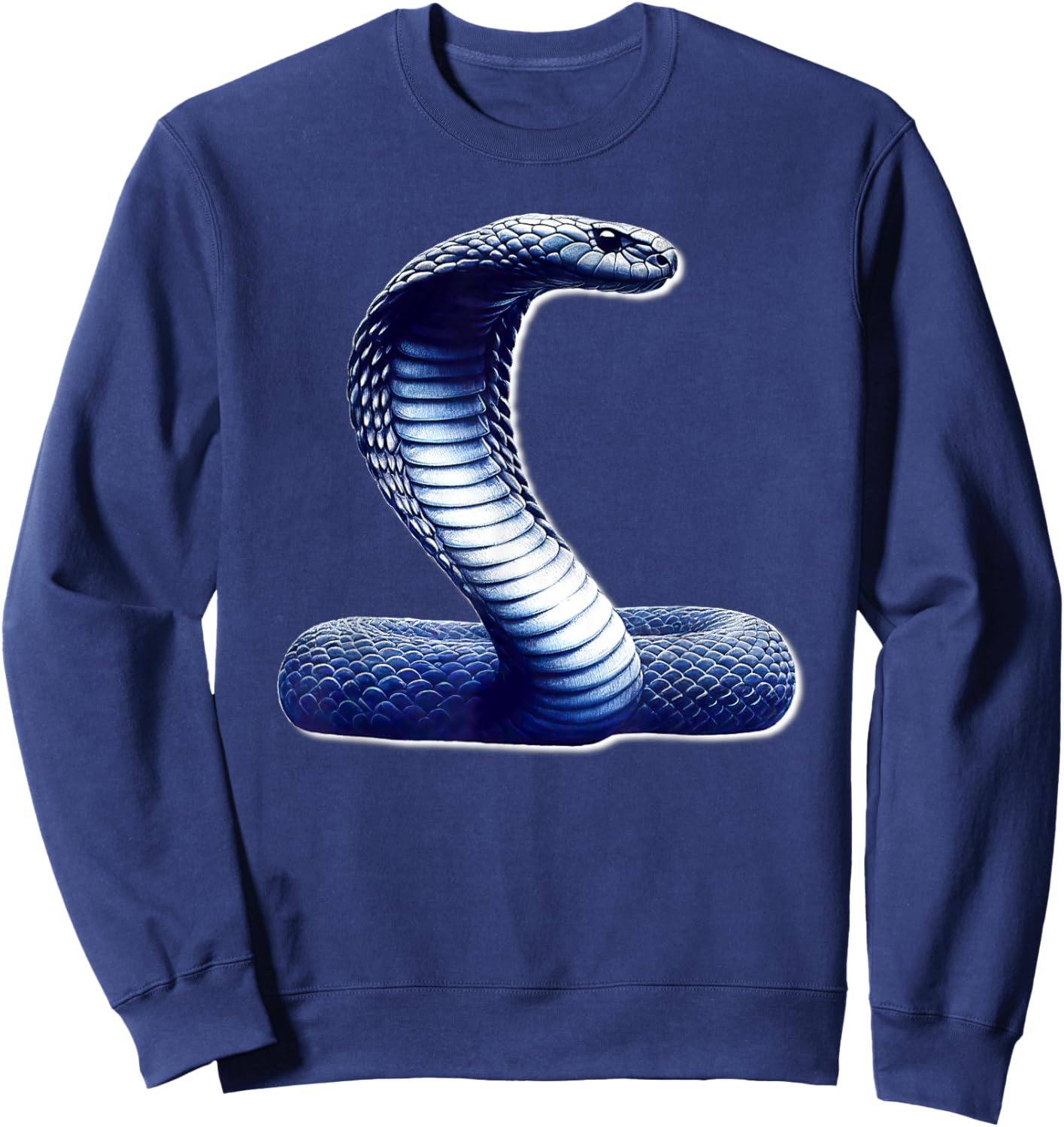 King Cobra Snake x Snake Serpent Cobra Sketch Sweatshirt - Sweatshirt | Navy