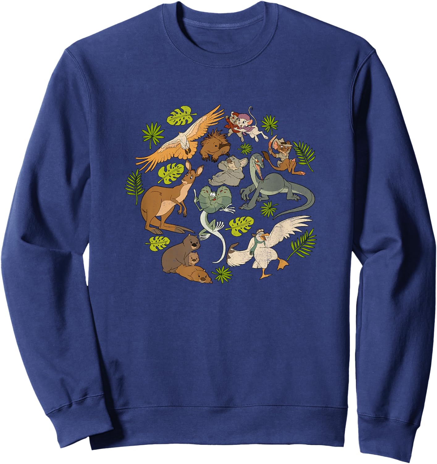 Disney The Rescuers Down Under Vintage Character Jumble Sweatshirt - Sweatshirt | Navy