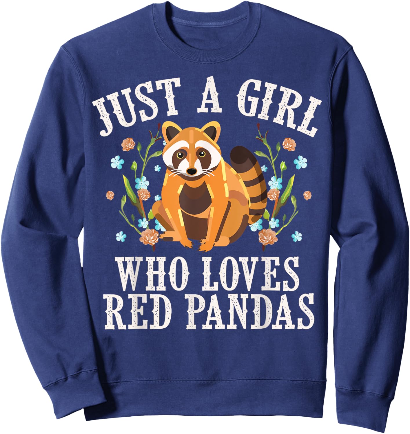 Funny Red Panda Gift Cool Animal Whisperer Girls Sweatshirt - Sweatshirt | Navy