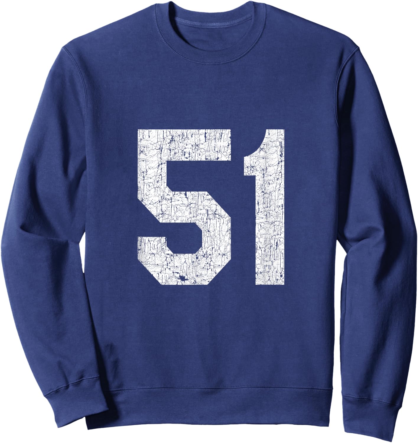 #51 Jersey Uniform Varsity Sports Number, 51st Birthday Sweatshirt - Sweatshirt | Navy
