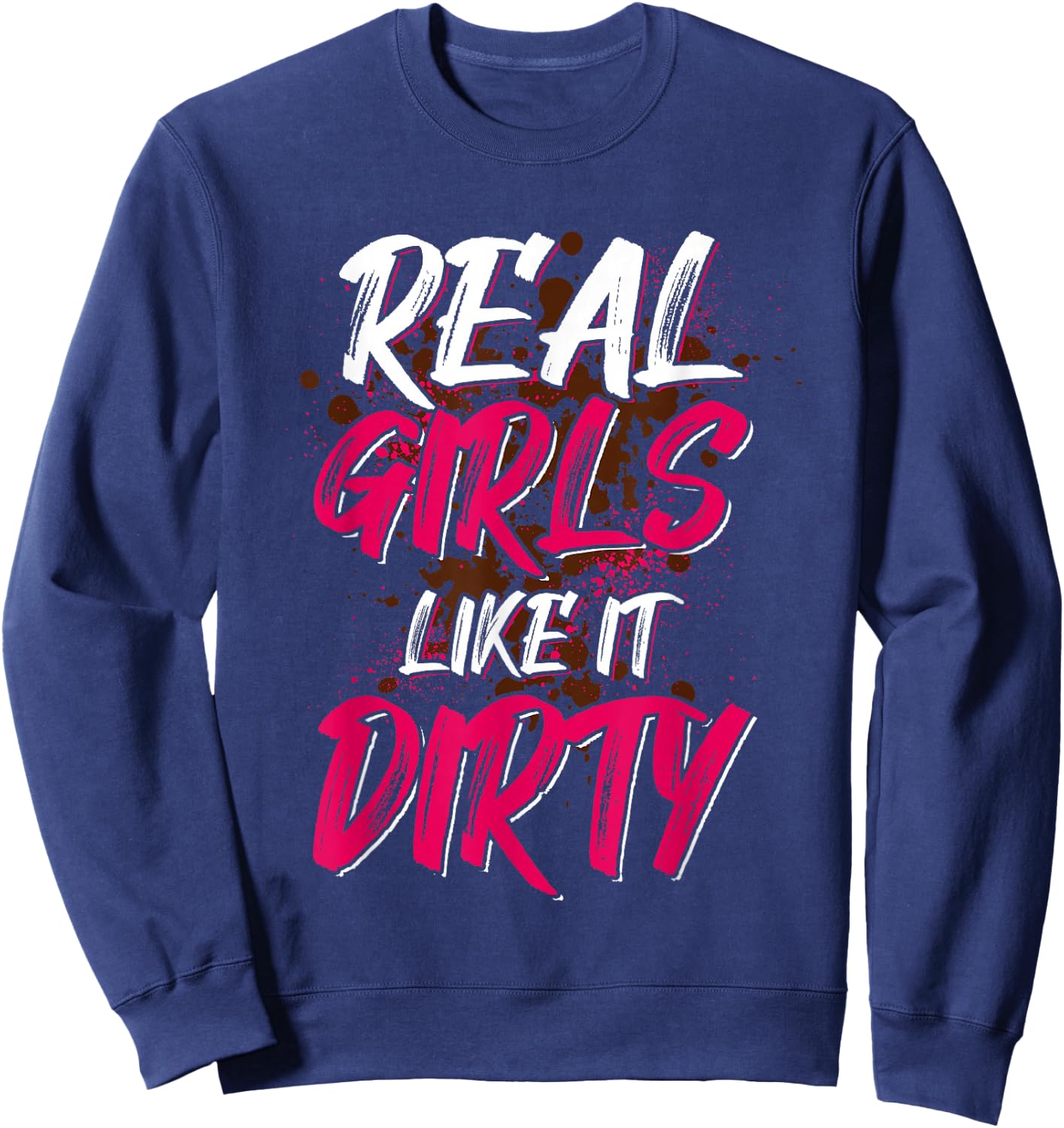 Funny Mud Run Girl Sweatshirt - Sweatshirt | Navy