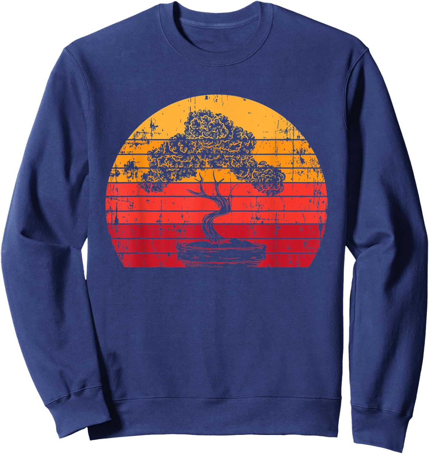Bonsai Tree Whisperer Japanese Gardener Minimalist Sun Gift Sweatshirt - Sweatshirt | Navy