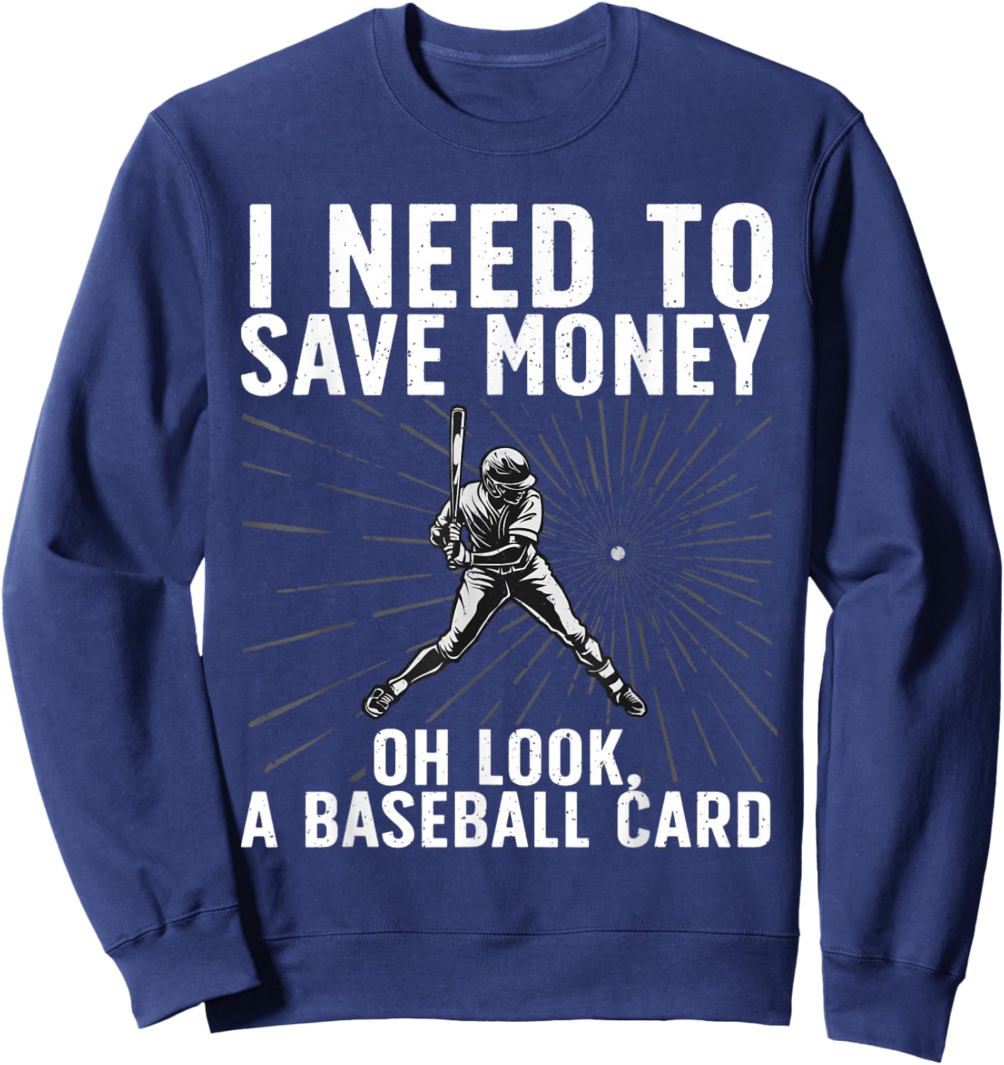 Cool Baseball Card Women Baseball Card Collecting Sweatshirt - Sweatshirt | Navy