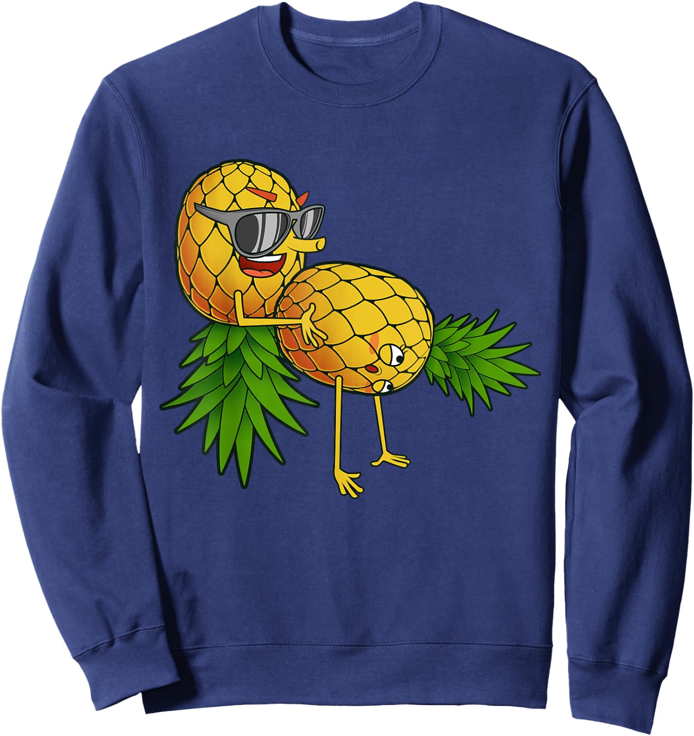 Funny Upside Down Pineapple Swinger Gift and Men Small Sweatshirt - Sweatshirt | Navy