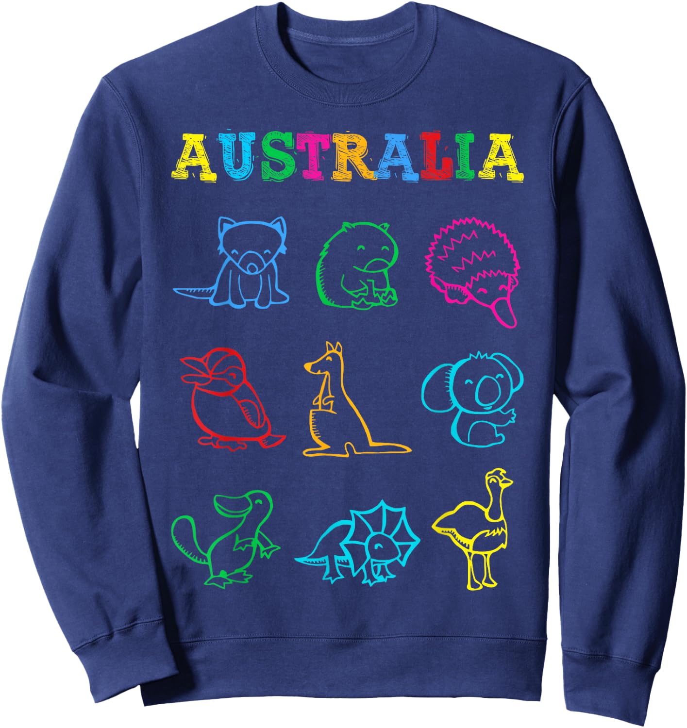 Australia Day Toddler Shirt Funny Animals Australian Sweatshirt - Sweatshirt | Navy