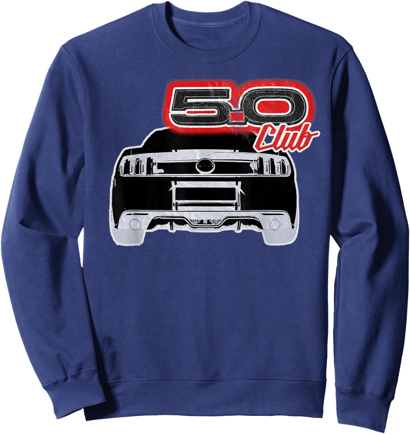 5.0 Coyote Stang American Car Horsepower v8 Muscle Speed Sweatshirt - Sweatshirt | Navy