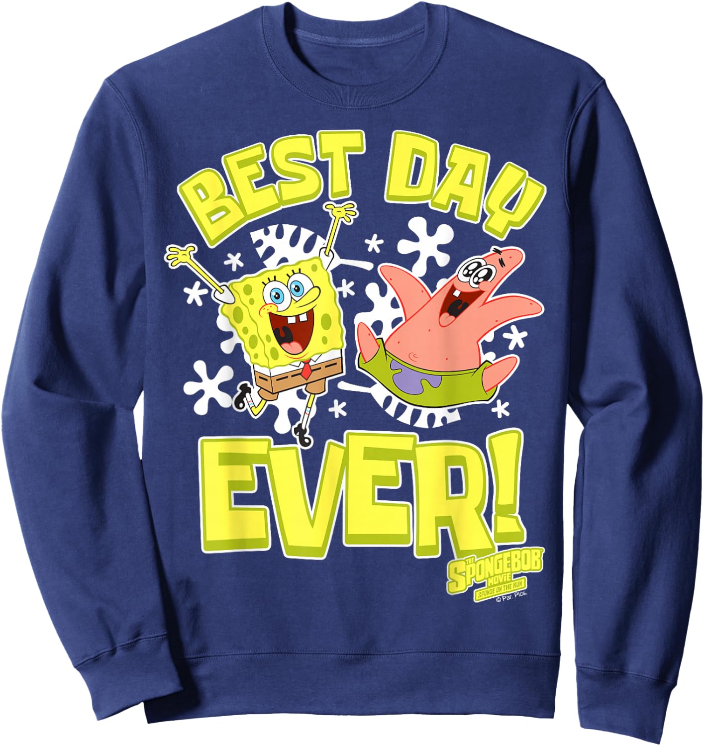 Sponge On The Run Patrick & Spongebob Best Day Ever Sweatshirt - Sweatshirt | Navy