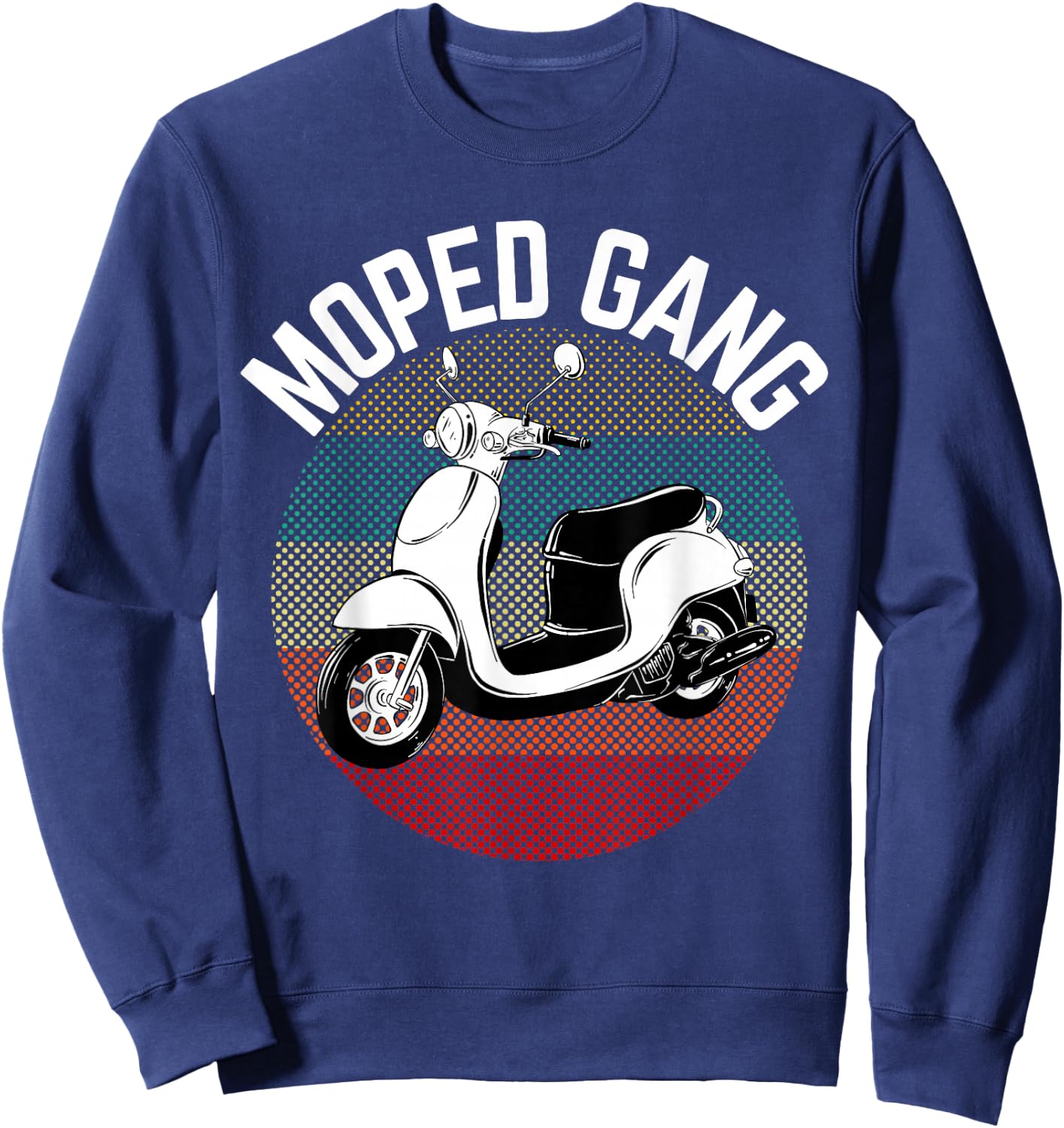 Moped Driver Gift Moped Gang Vintage Scooter Motorcycle Sweatshirt - Sweatshirt | Navy