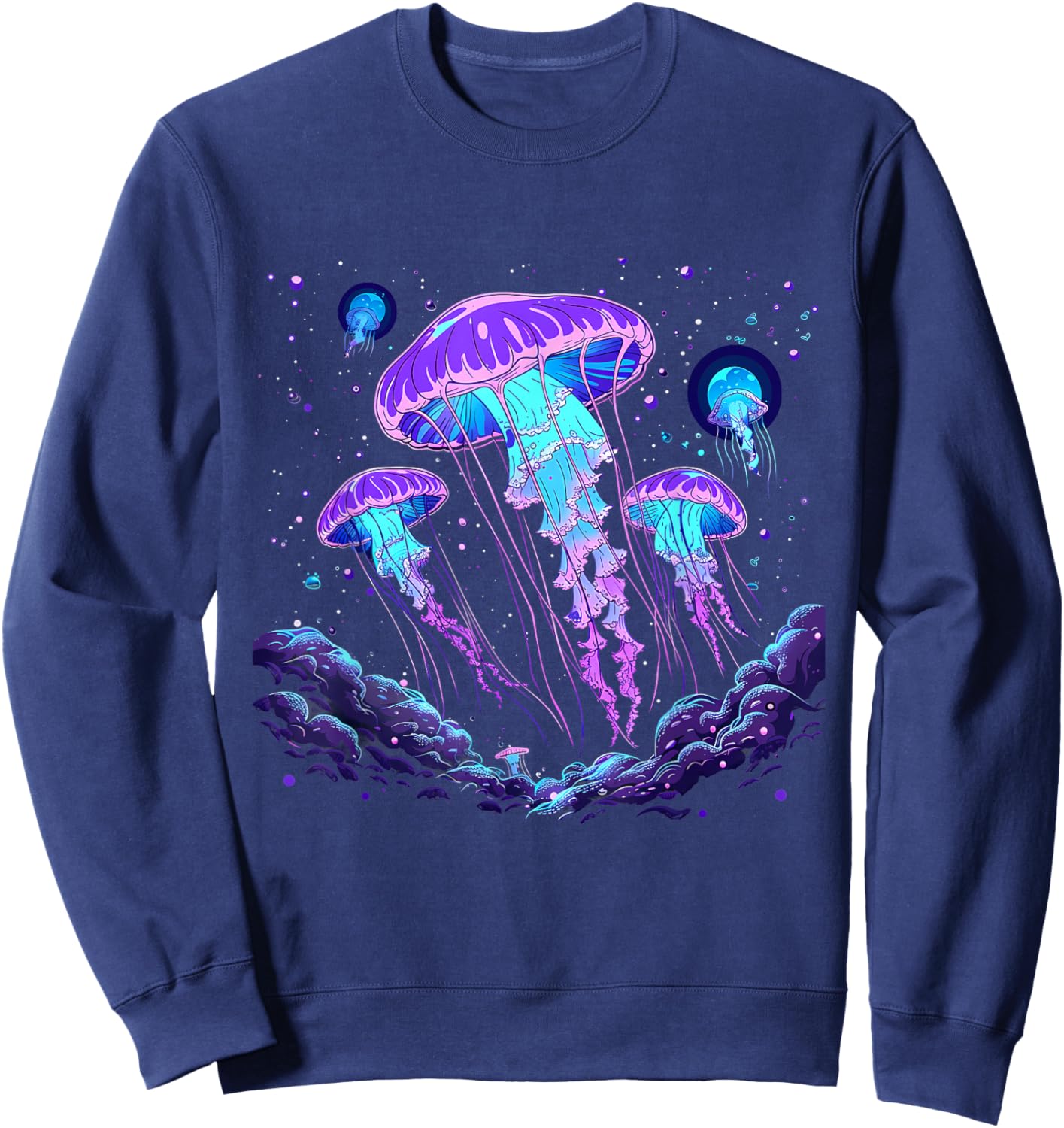 Jellyfish Sea Ocean Jellyfish Marine Mammal Ocean Sea Animal Sweatshirt - Sweatshirt | Navy