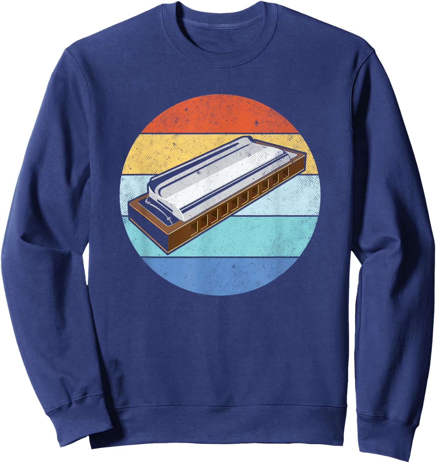 Harmonica Vintage Retro Harmonica Player Gift Sweatshirt - Sweatshirt | Navy